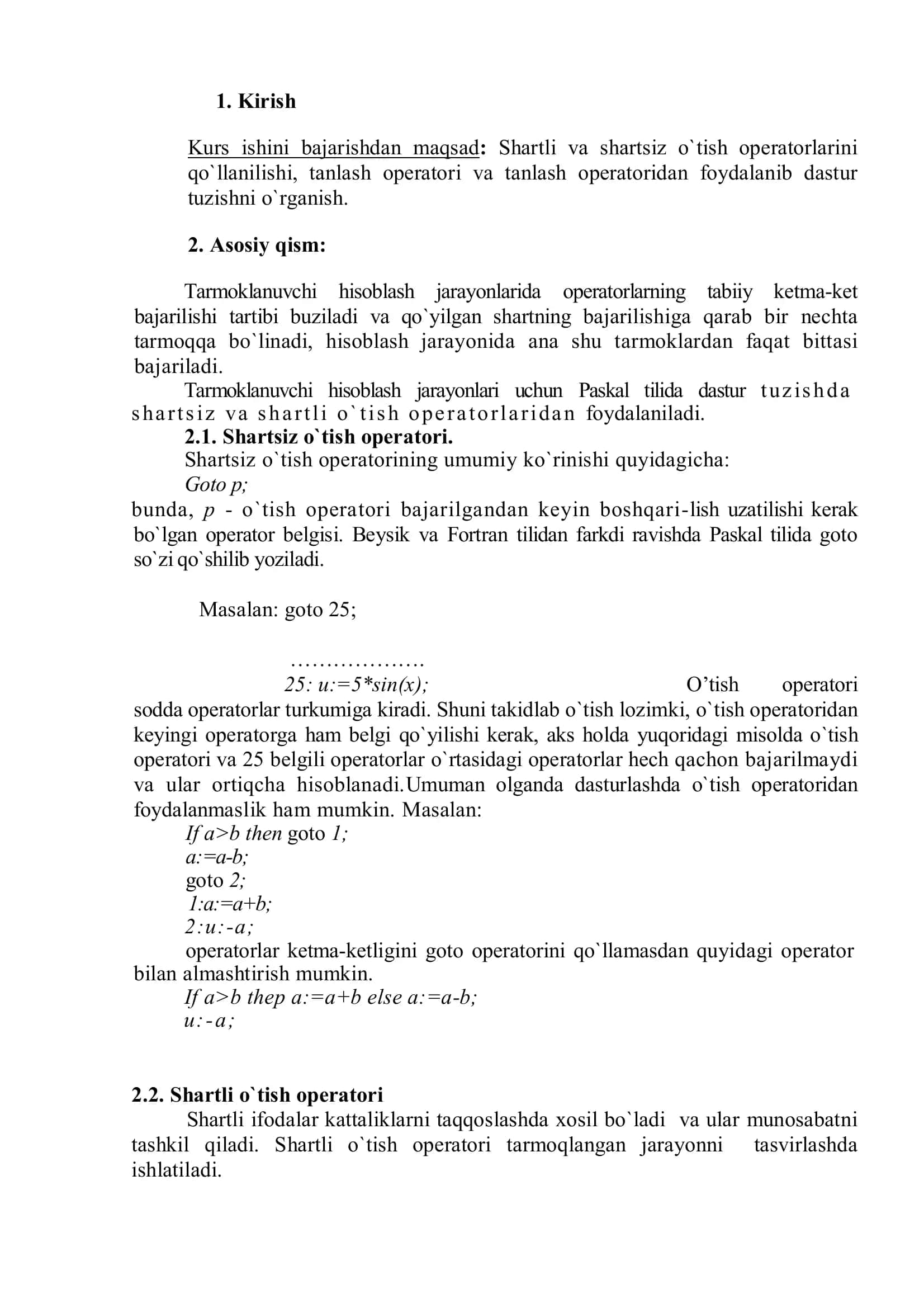 Tarmoqlanuvchi algoritmni dasturlash 3