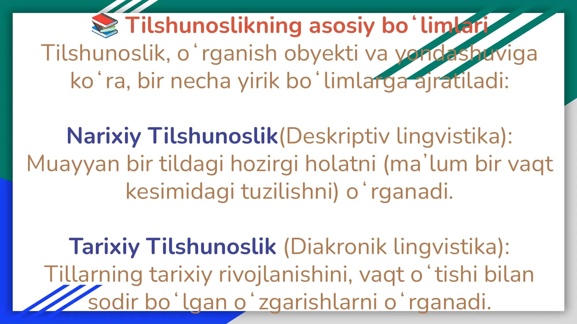 Tilshunoslik va uning boʻlimlari 3