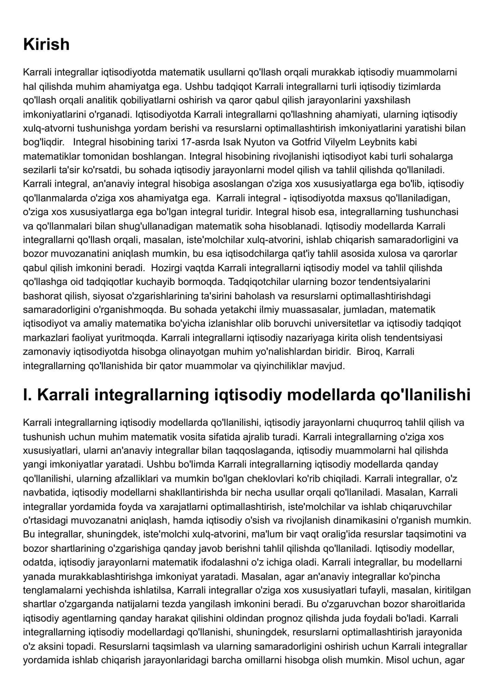 KARRALI INTEGRALLARNI IQTISODIYOTDAGI TATBIQLARI 3