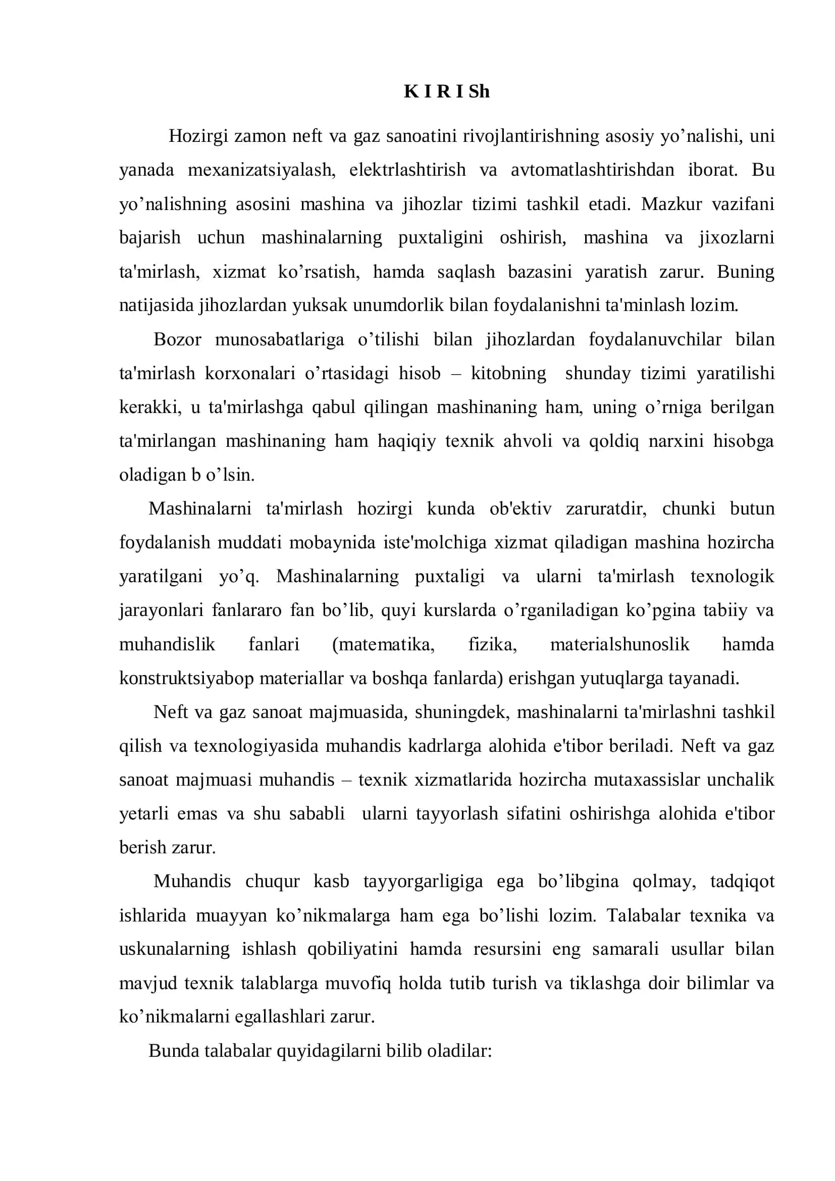 Mashinalarning puxtaligi va ularni ta'mirlash haqida asosiy tushunchalar 3