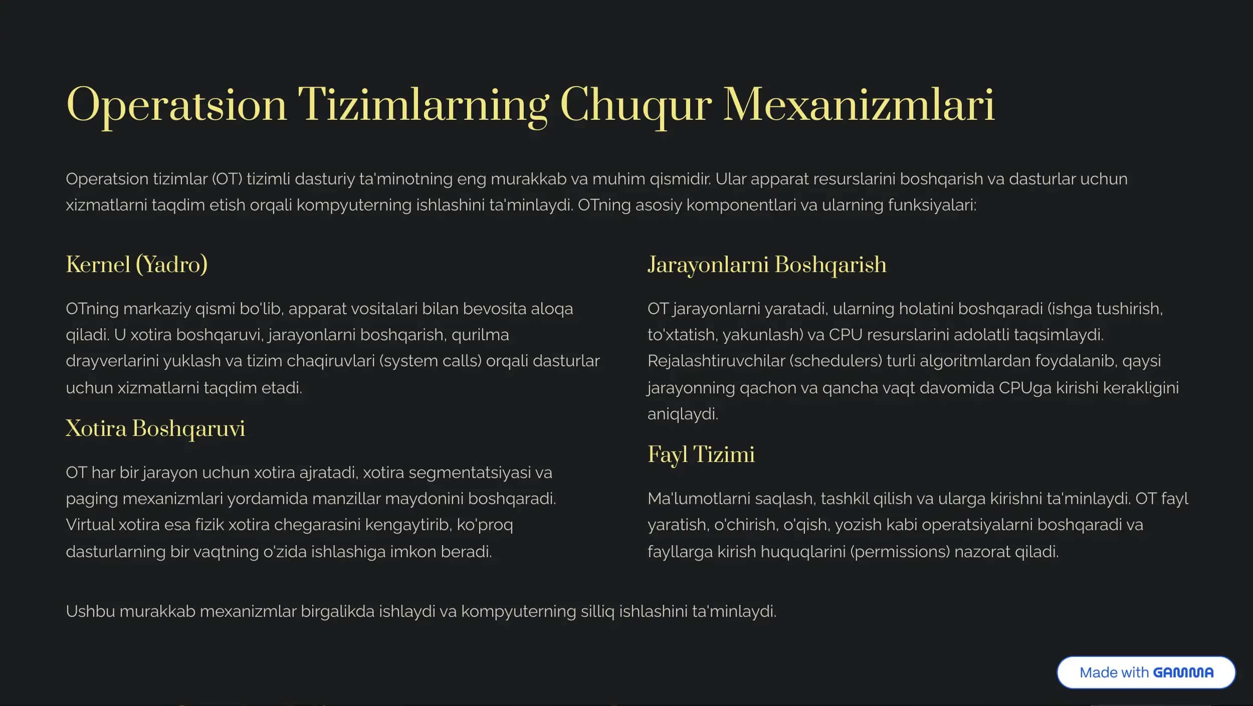Tizimli Dasturiy Taminot Amaliy Dasturiy Taminot va Drayverlar Chuqur. 3