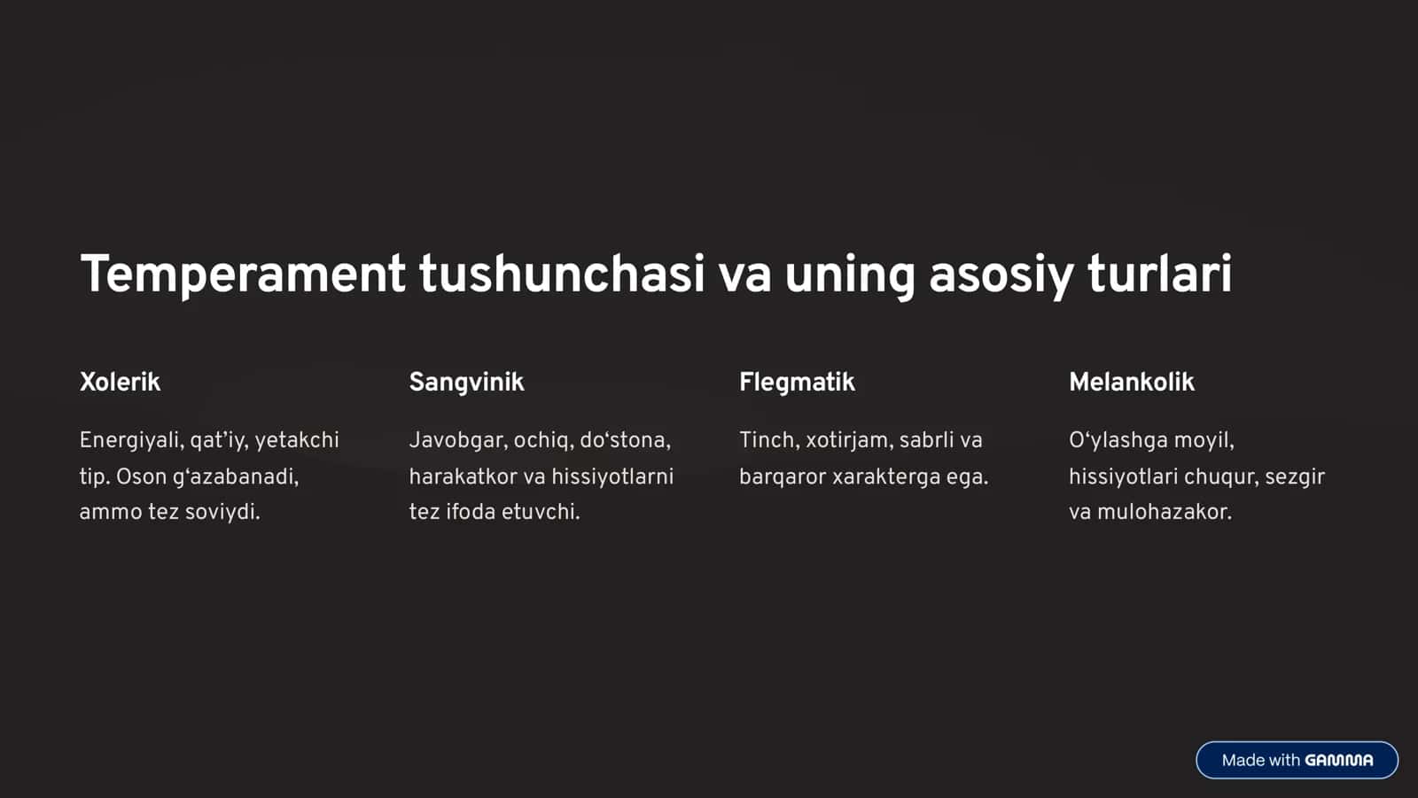 Xarakter va Temperament: Shaxsiyatning asosiy elementlari 3