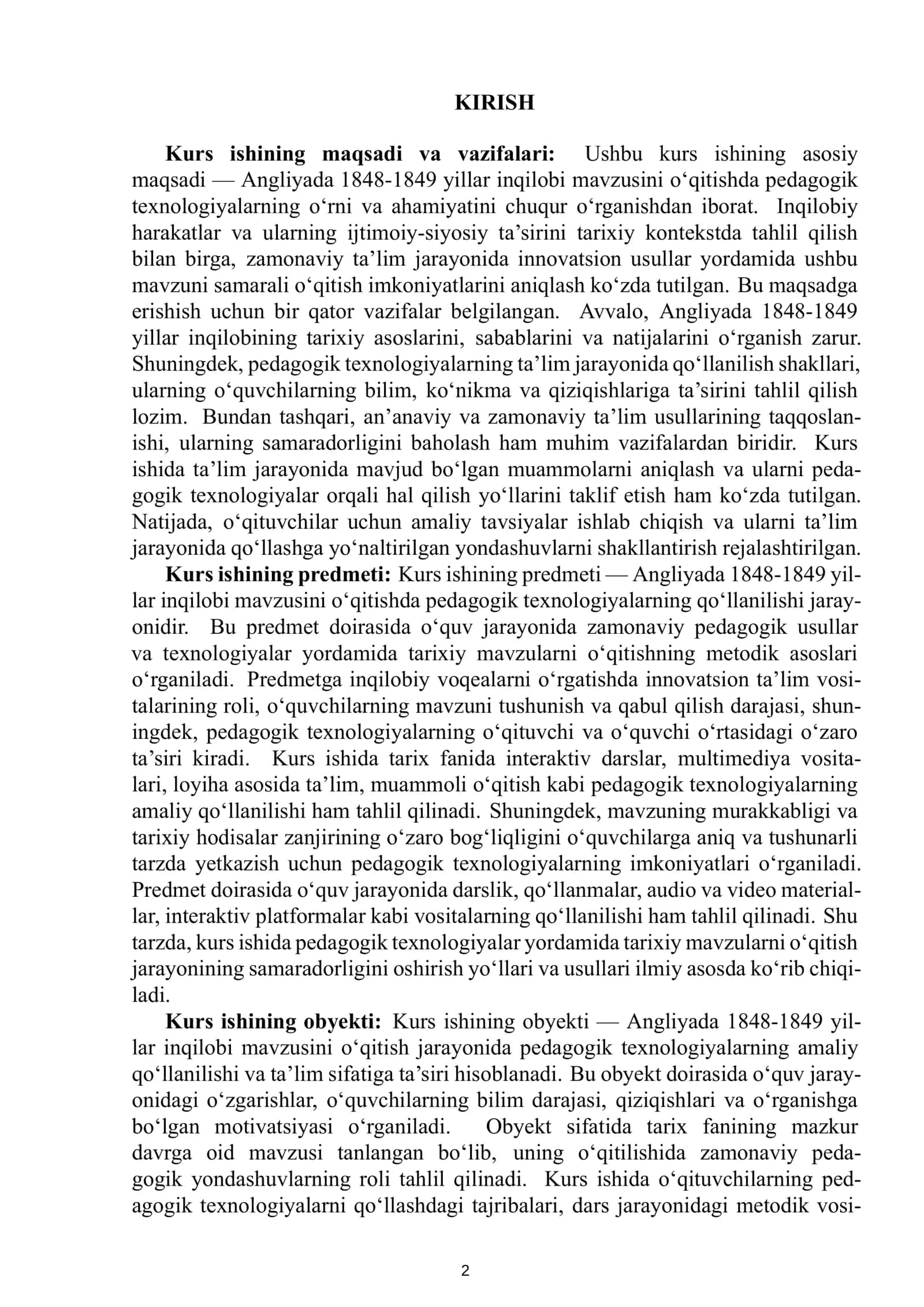 Angliyada 1848-1849 yillar inqilobi mavzusini o'qitish 3
