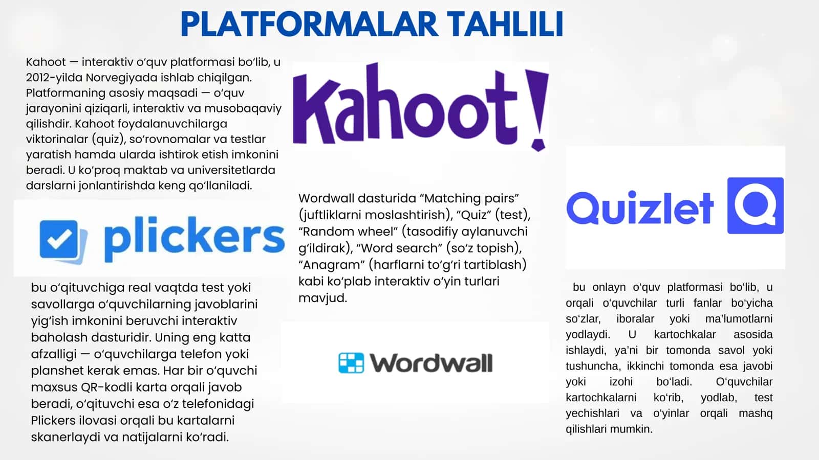 TEXNALOGIYA VA HTML TILI 3