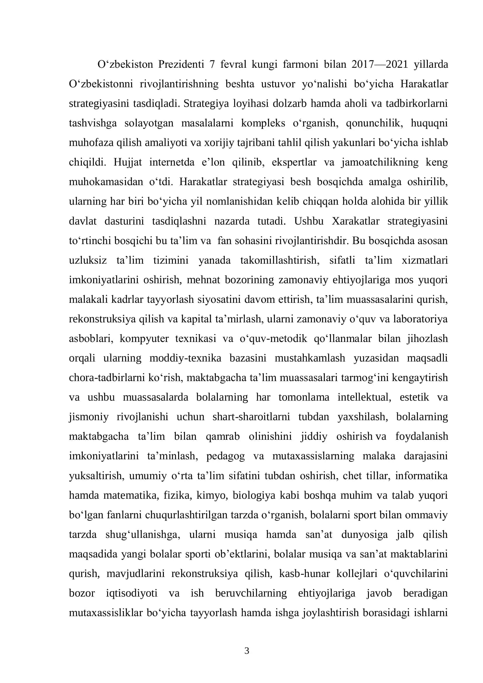 To'raqo'rg'on tumani Guliston MFY xududida joqlshgan 29-sonli maktabgacha ta’lim muassasasi binosinirekonstruksiya qilish loyihasi 3