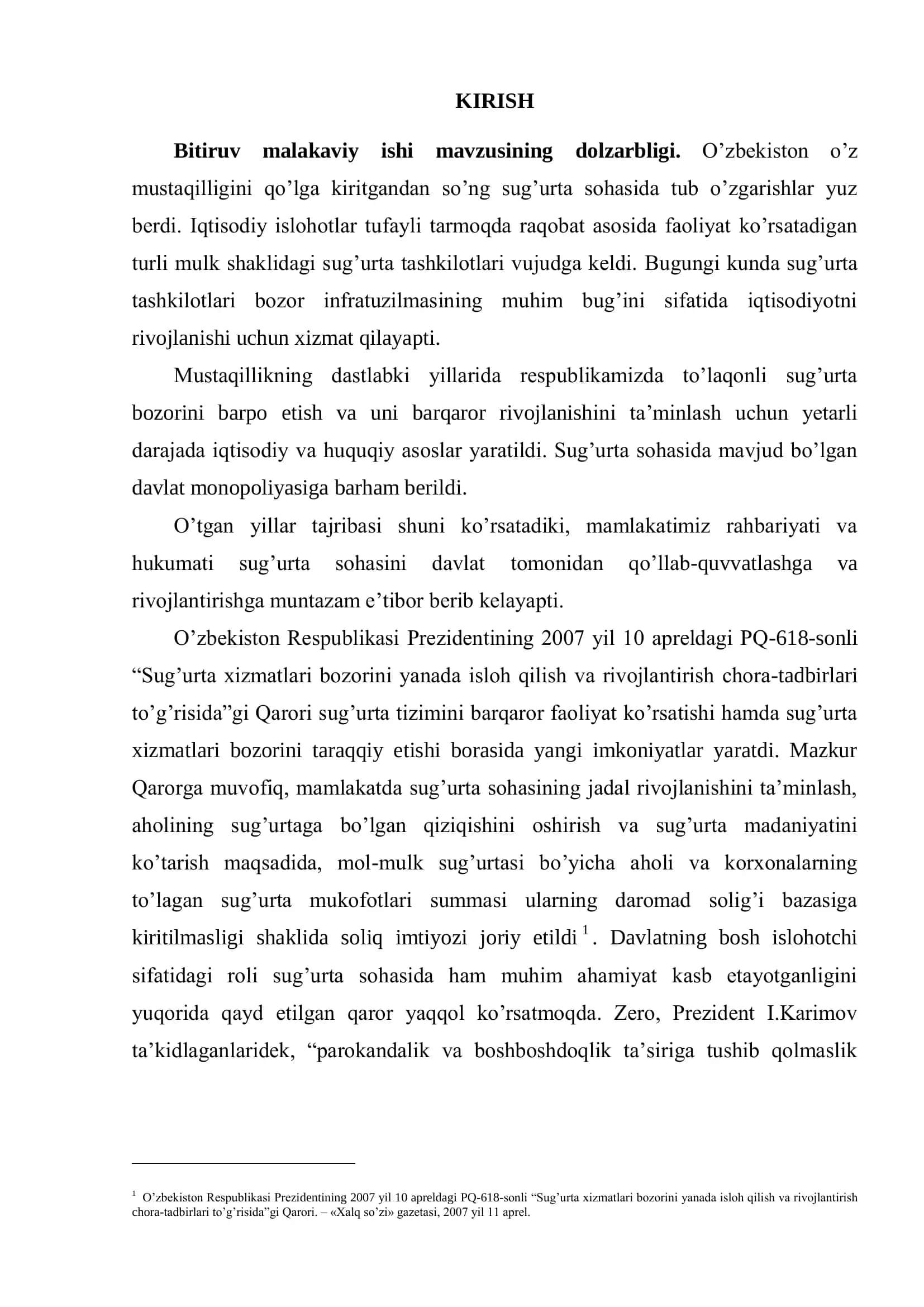 SUG‘URTA KOMPANIYALARINING MOLIYAVIY BARQARORLIGINI TA’MINLASHDA INVESTITSION FAOLIYATNING O‘RNI 3