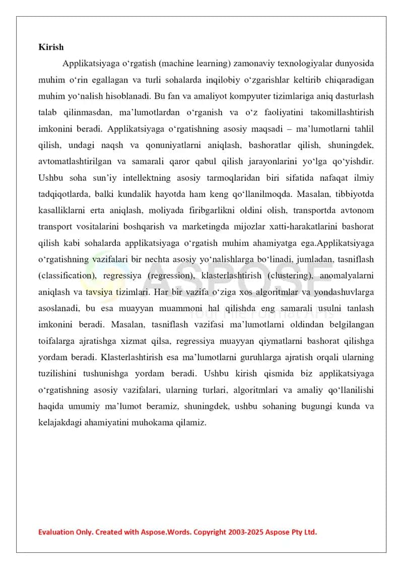 Applikatsiyaga o‘rgatishning vazifalari 3