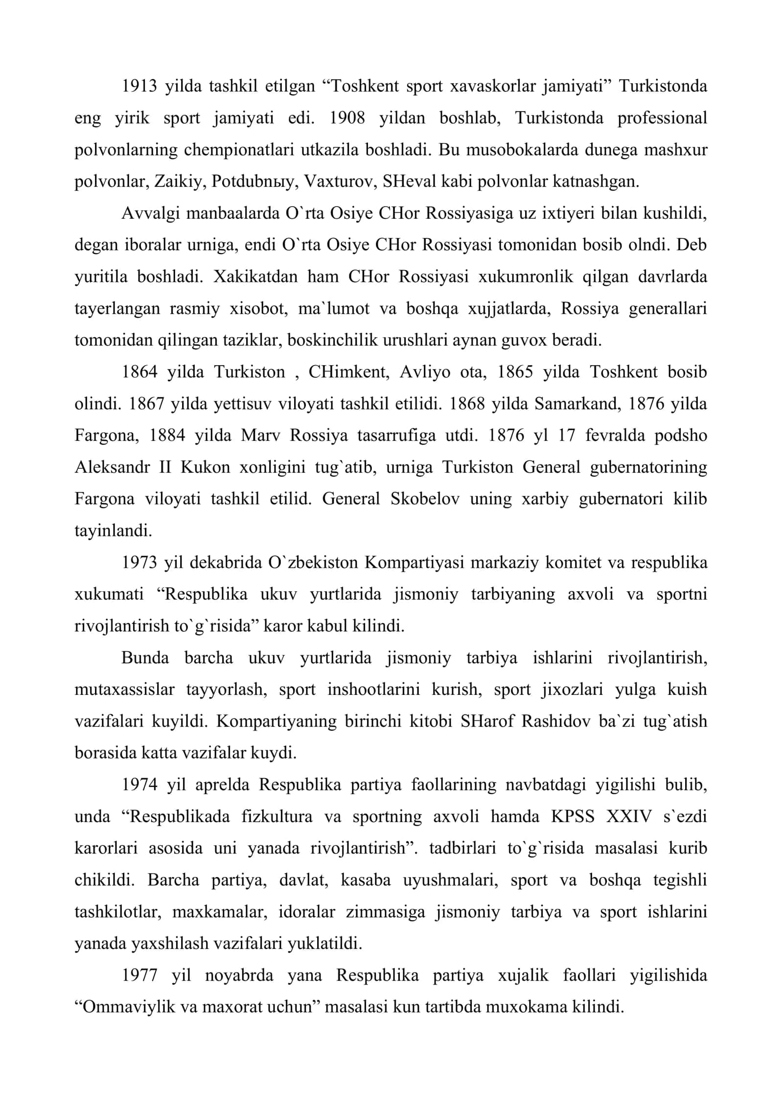 O`zbekistonda jismoniy madaniyat va sportning rivojlanish xususiyatlari (1951-2000 yillar) 3
