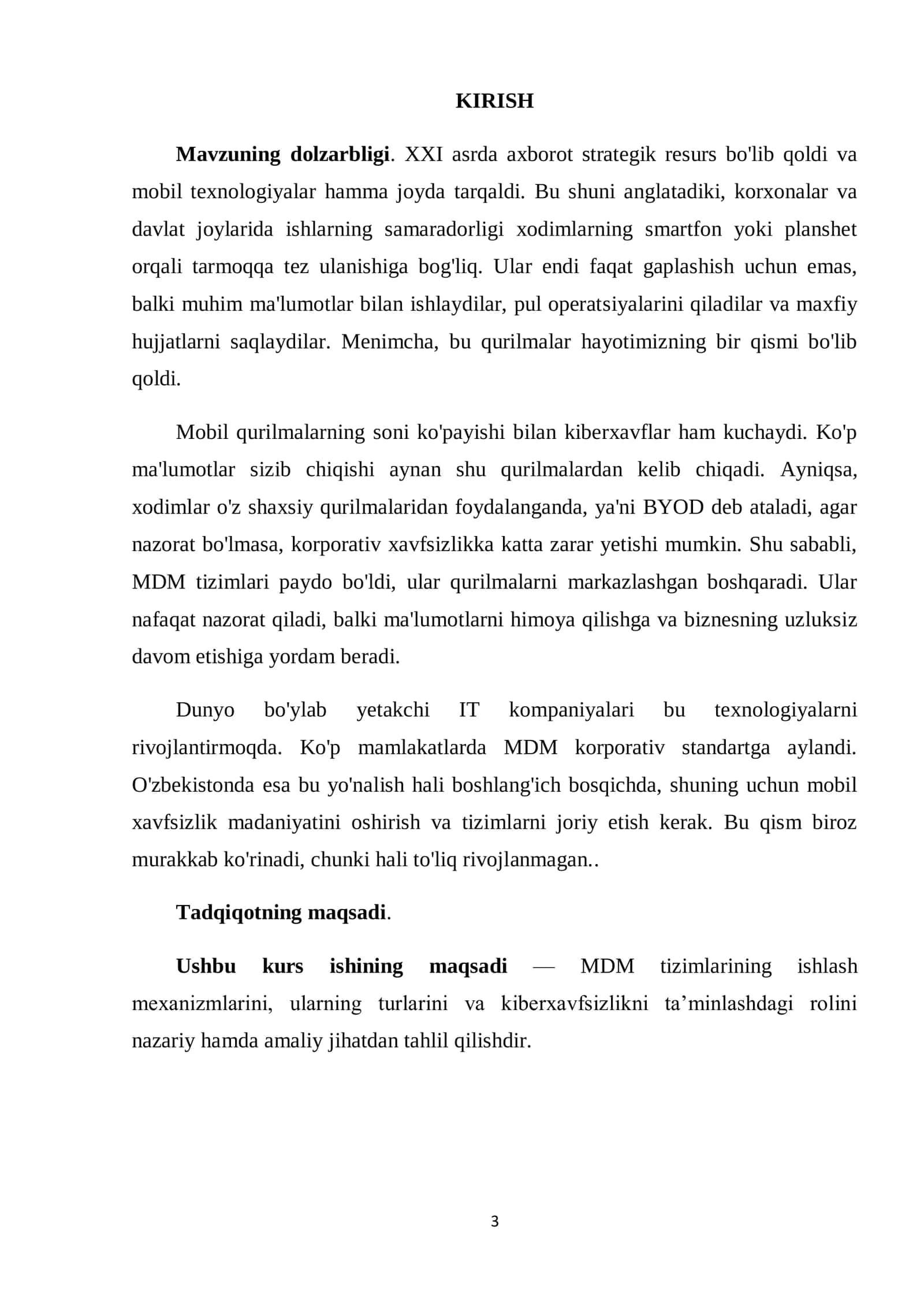 MOBIL QURILMALARNI MASOFADAN BOSHQARISH(MDM) 3
