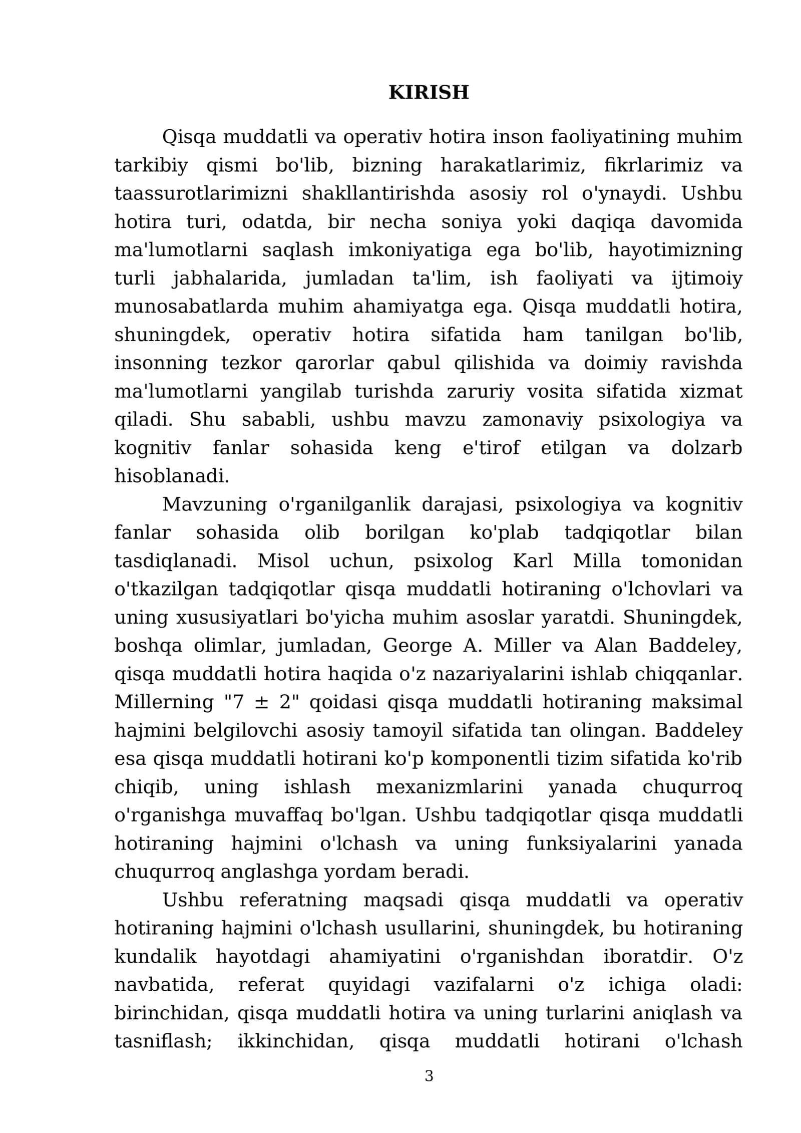 Qisqa muddatli va operativ hotiraning hajmini òlchash 3