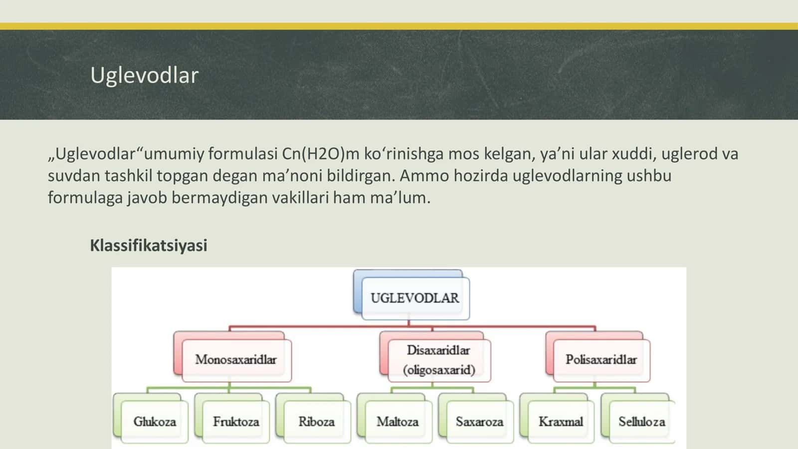 Uglevodlar, Mono-, Di-, va Polisaxaridlar 3
