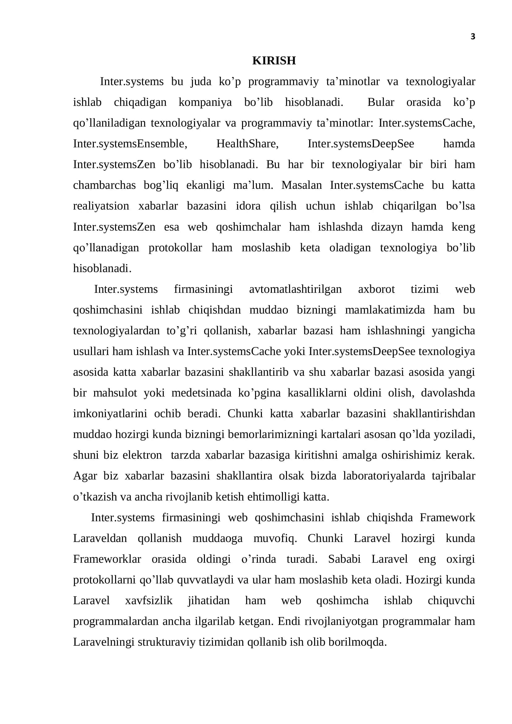 Avtomatlashtirilgan axborot tizimi web-qoshimcha ko’rinishida ishlab chiqish 3