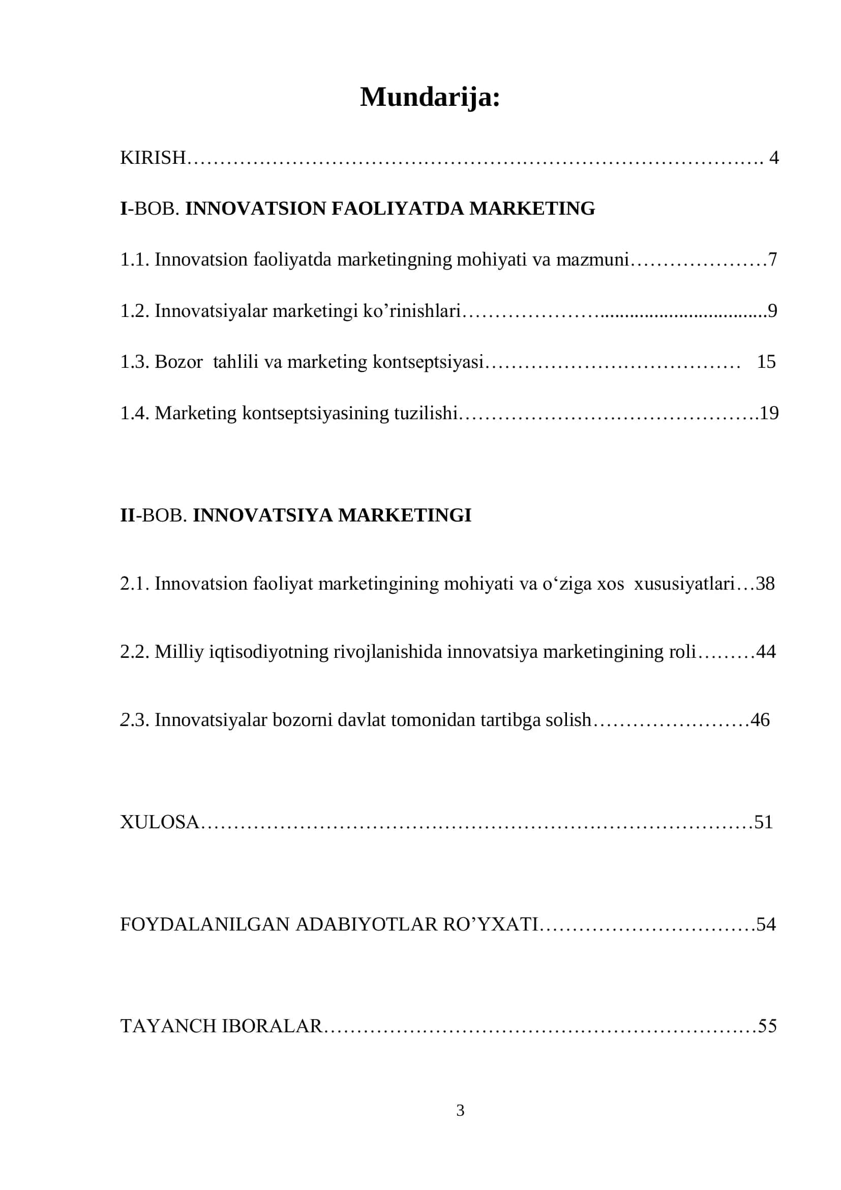 INNOVATSION FAOLIYATDA MARKETINGNING MOHIYATI VA MAZMUNI 3