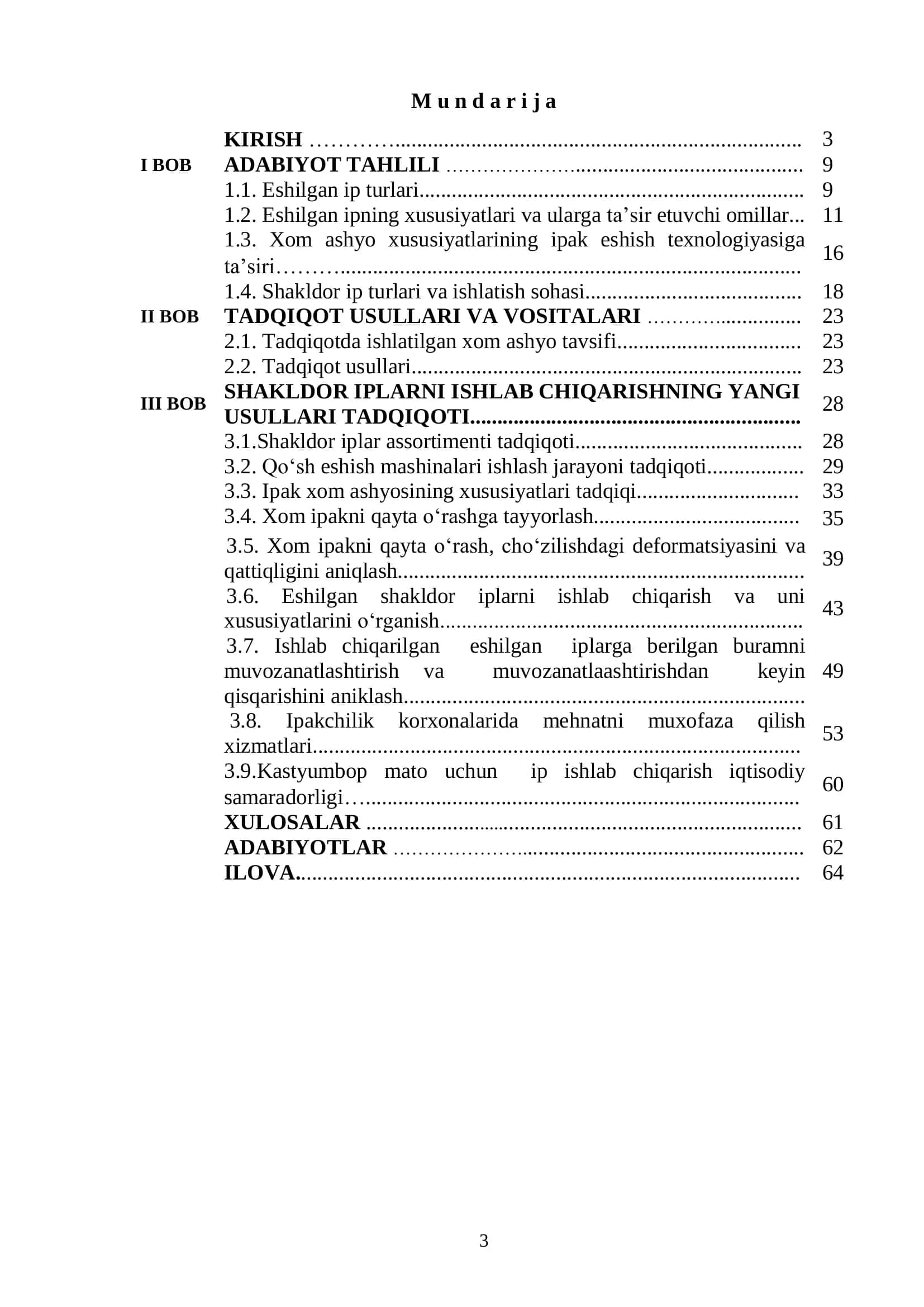 Yangi assortimentdagi shakldor ip ishlab chiqarish texnologiyasi tadqiqoti 3