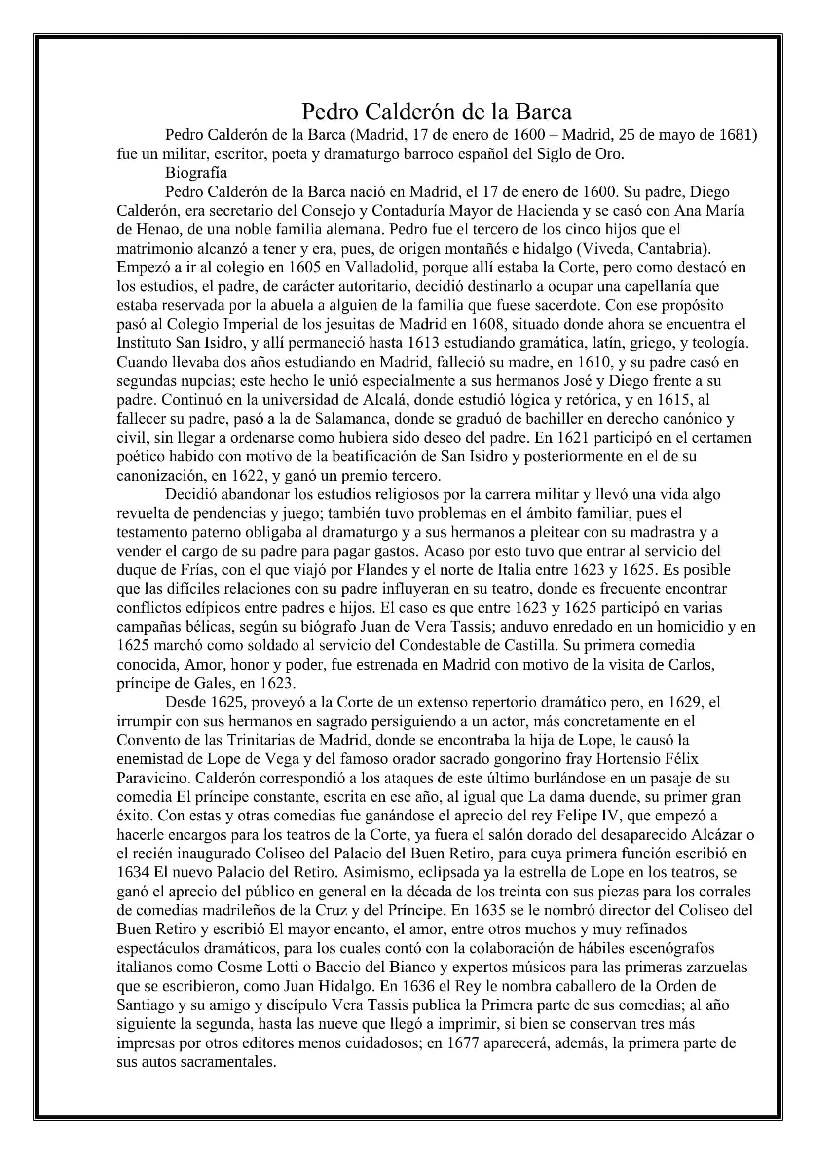 Referat - Pedro Calderón de la Barca 3