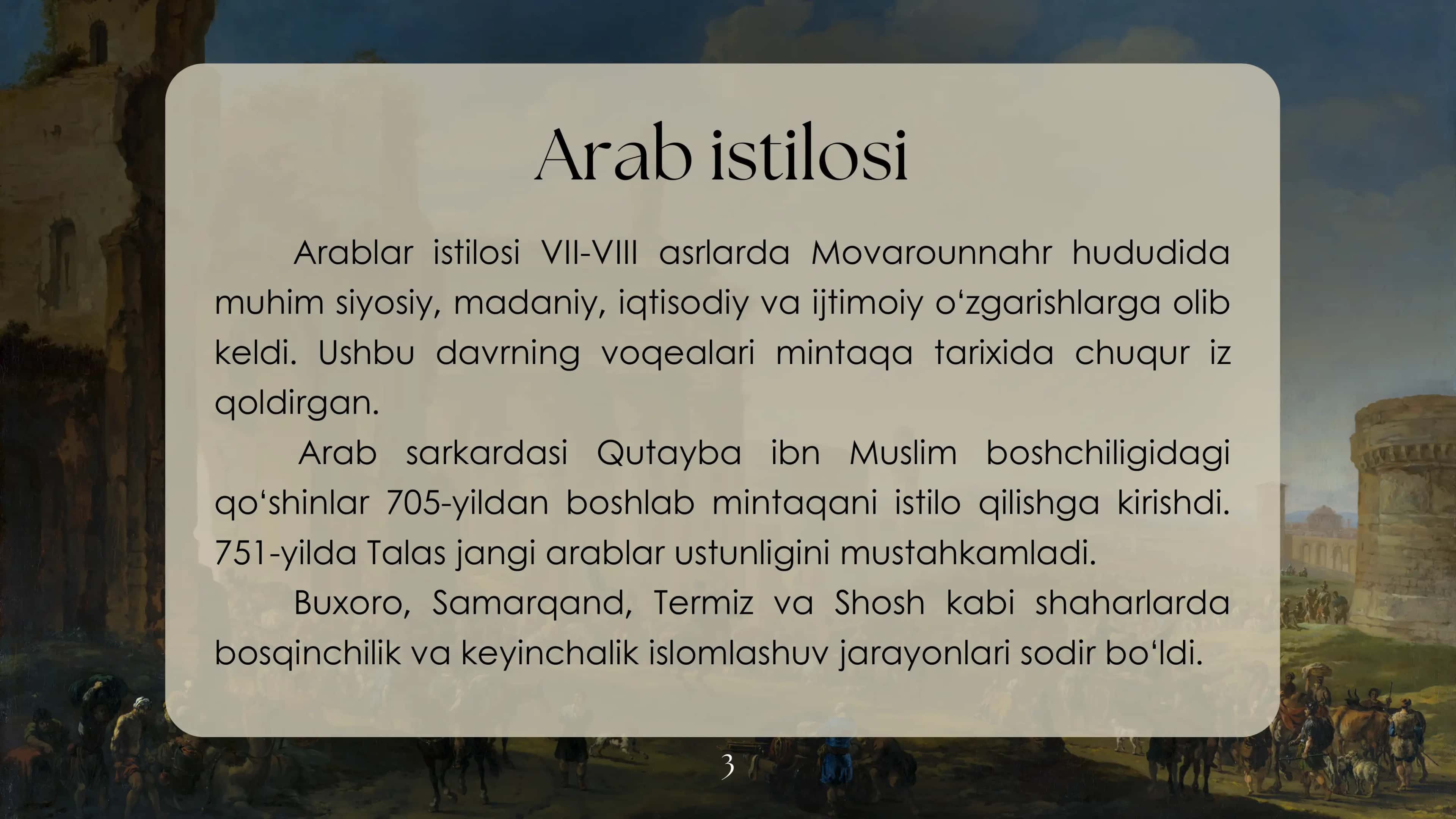 Arablar istilosi natijasida Movarounnahrda huquqida yuz bergan o'zgarishlar (VII-VIII asrlar) 3