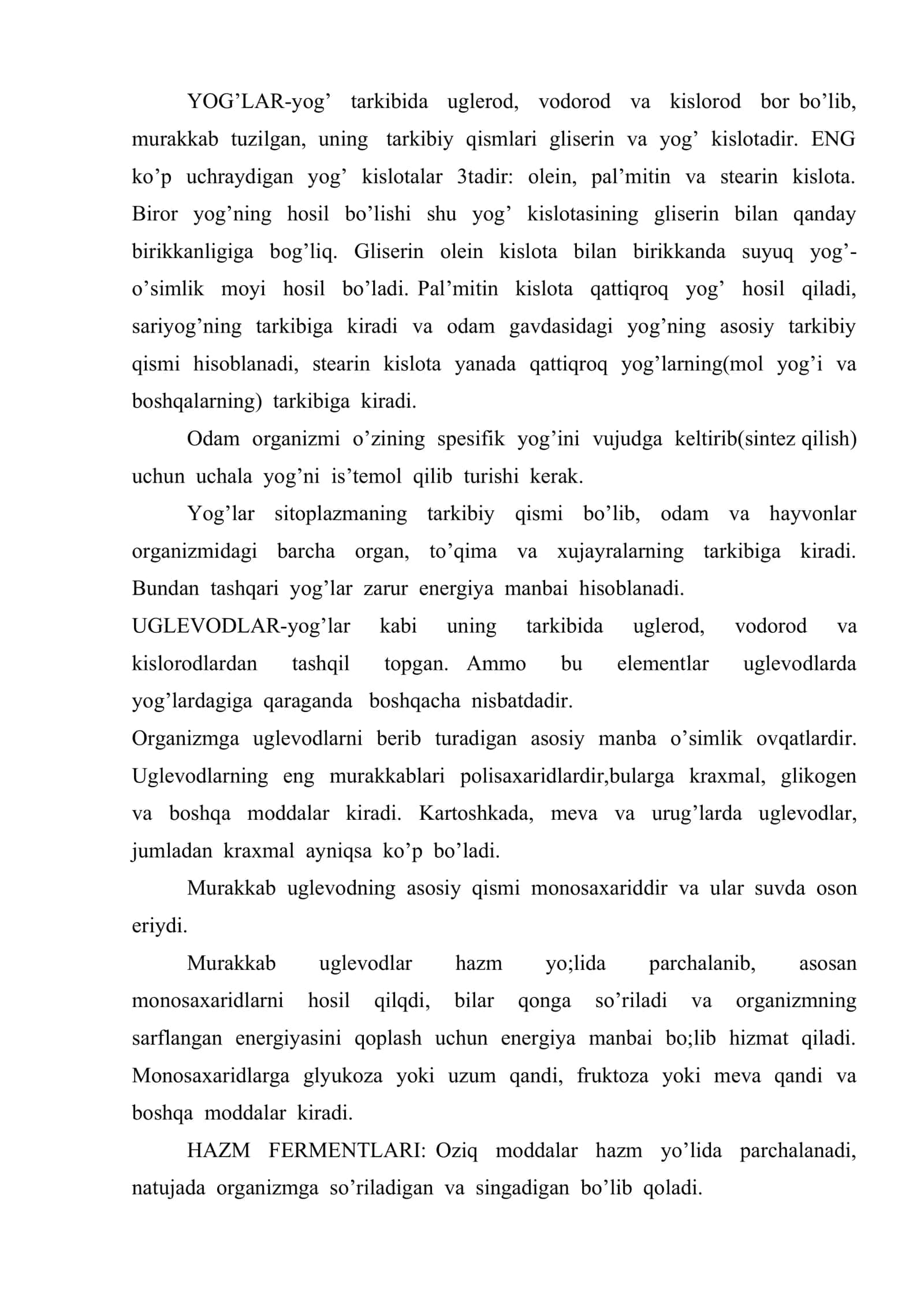 Ovqat hazm qilish tizimining fiziologiyasi va yosh hususiyatlari. Moddalar va energiya almashinuvi, yosh hususiyatlari 3