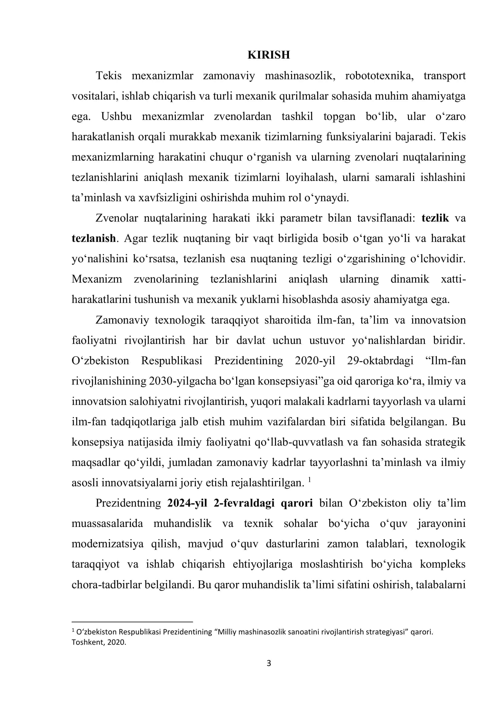 Tekis mexanizmlar zvenolari nuqtalarining tezlanishlarini planlar tuzish yoʻli yordamida aniqlash 3