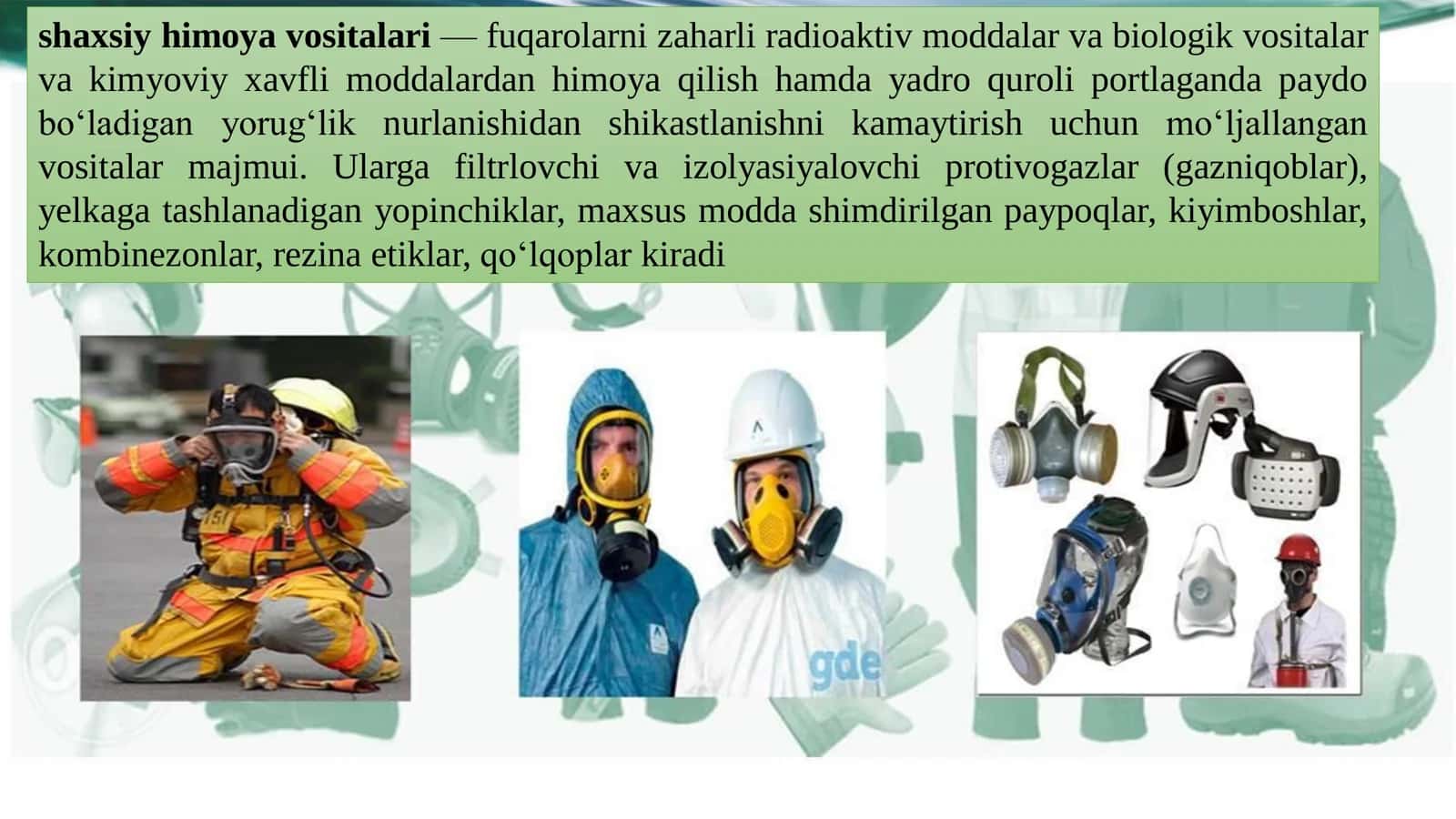 Shaxsiy himoya vositalari 3