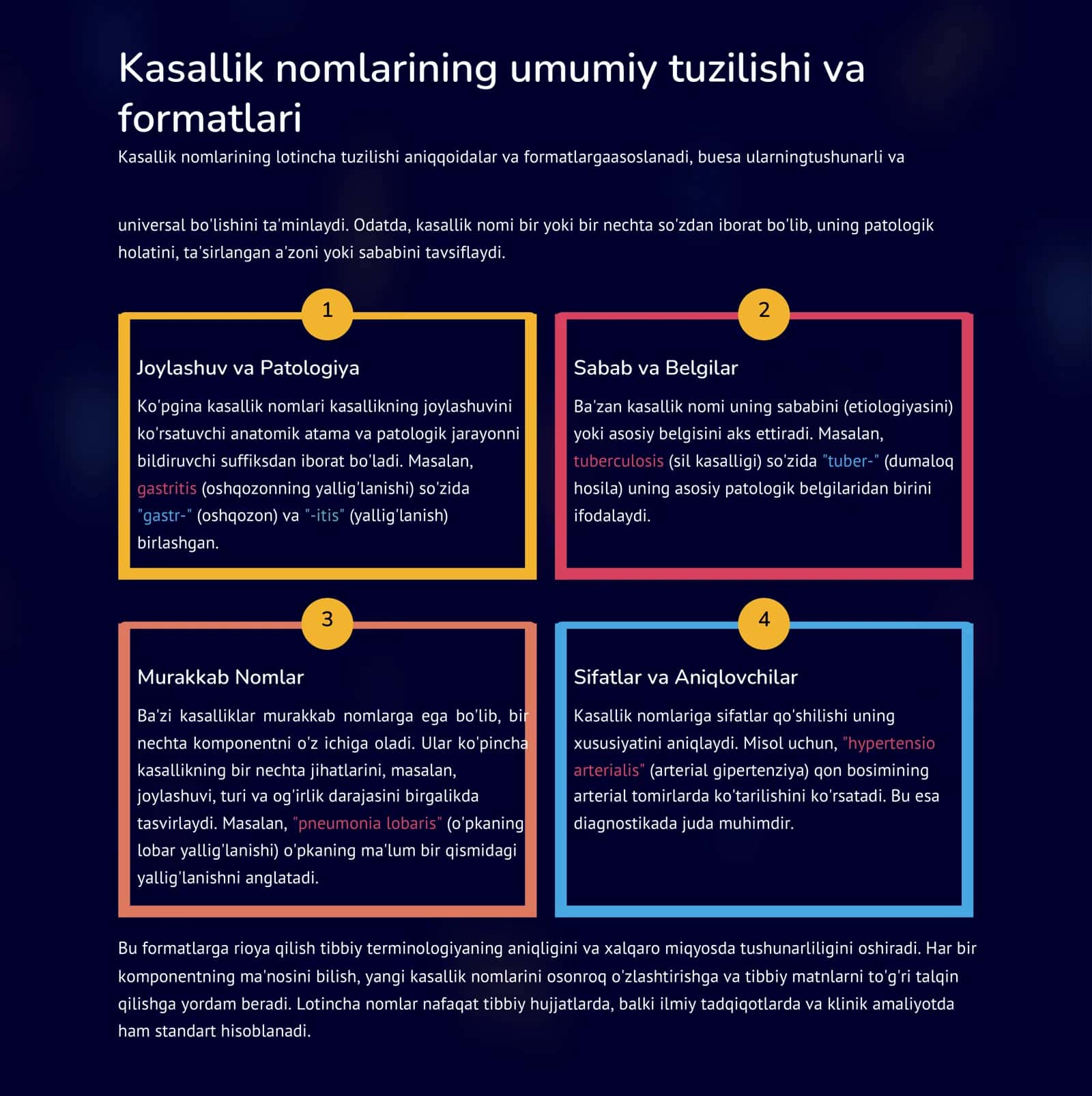 Tibbiy terminologiyadan kasallik nomlarini o'rganish 3