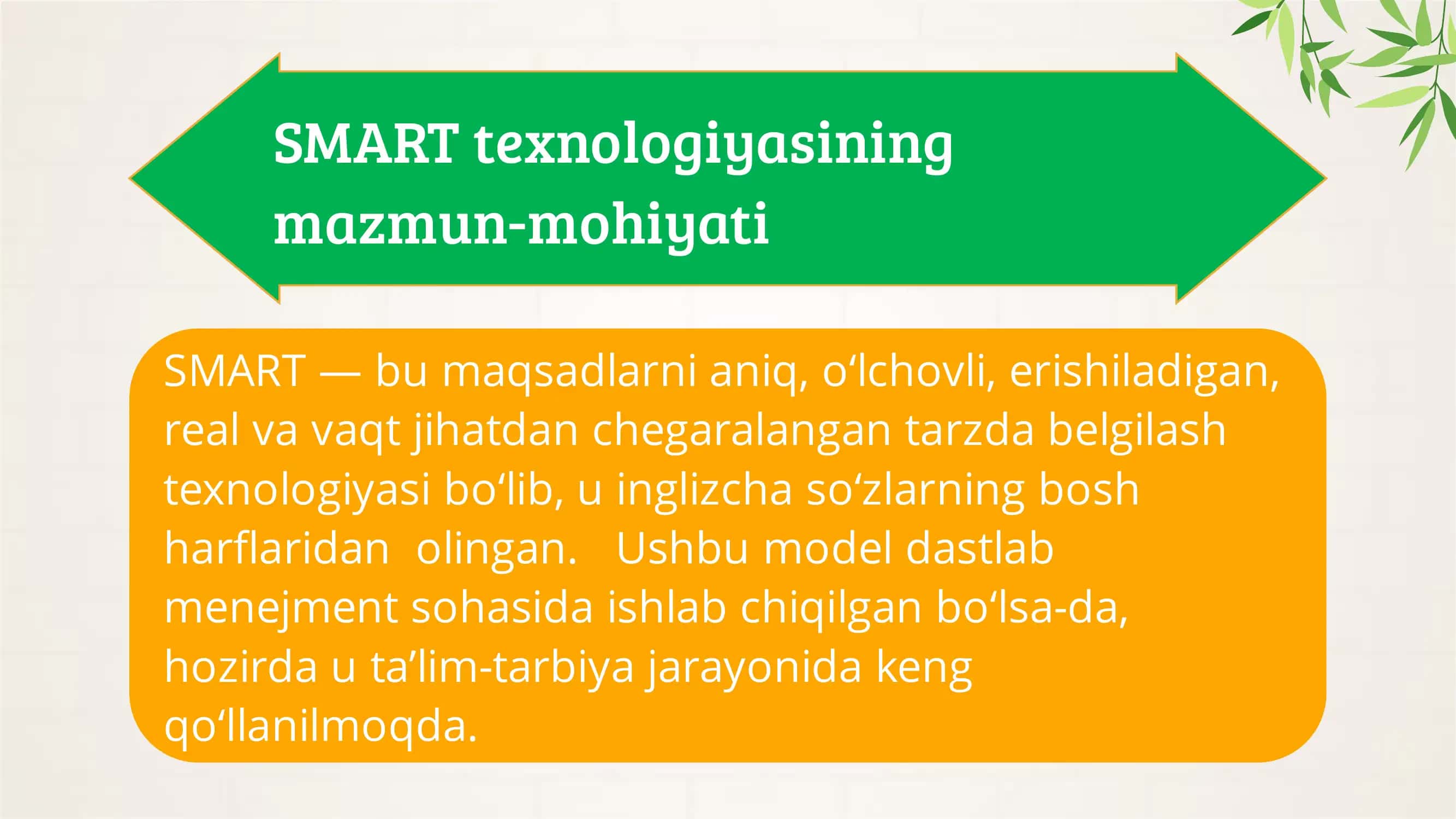 SMART maqsadlar texnologiyasi tarbiya jarayonida 3