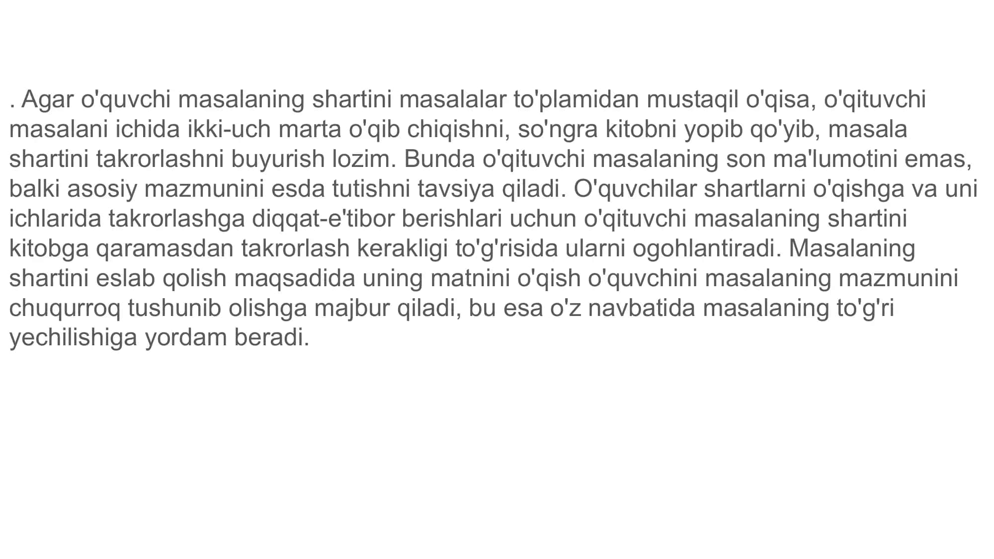 Boshlang’ich sinflarda yasashga doir masalalar yechish metodikasi 3