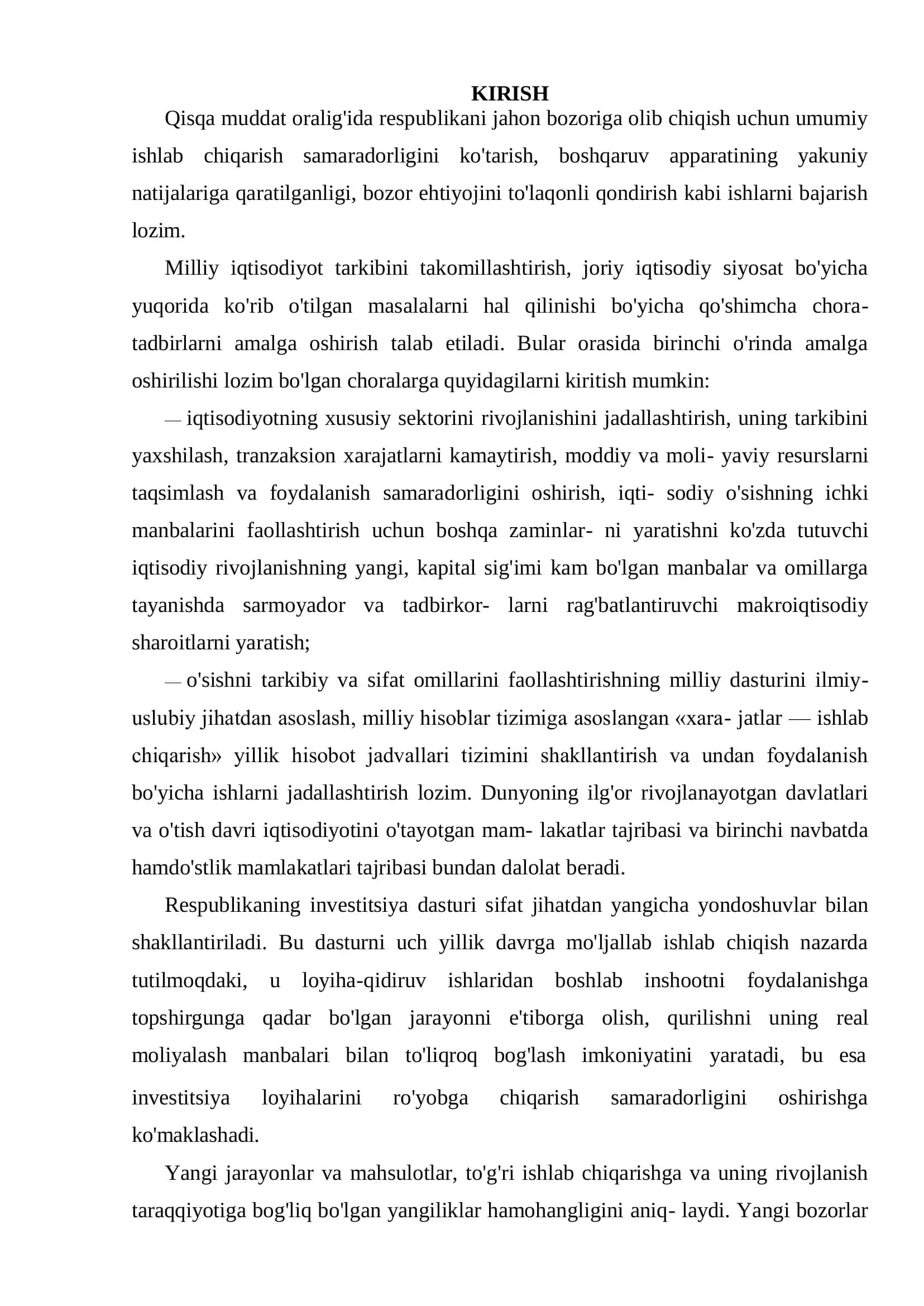 RAQAMLI IQTISODIYOT SHAROITIDA INNOVATSION RIVOJLANISH OMILLARI KURS ISHI 3