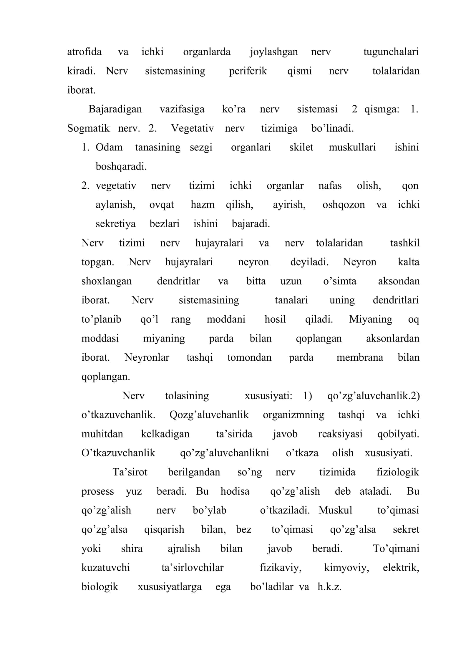 Nerv sistemasining fiziologiyasi va yosh xususiyatlari 3