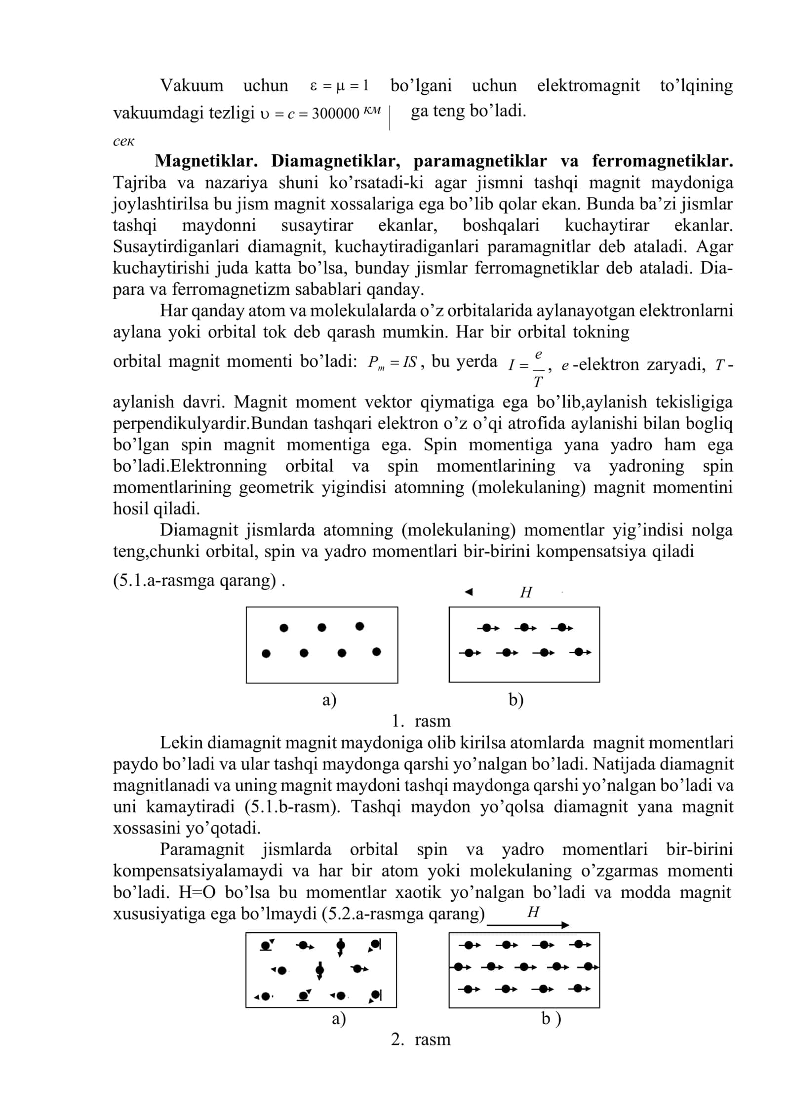 Gisterezis va domenlar nazariyasi.Magnit singdiruvchanlik 3