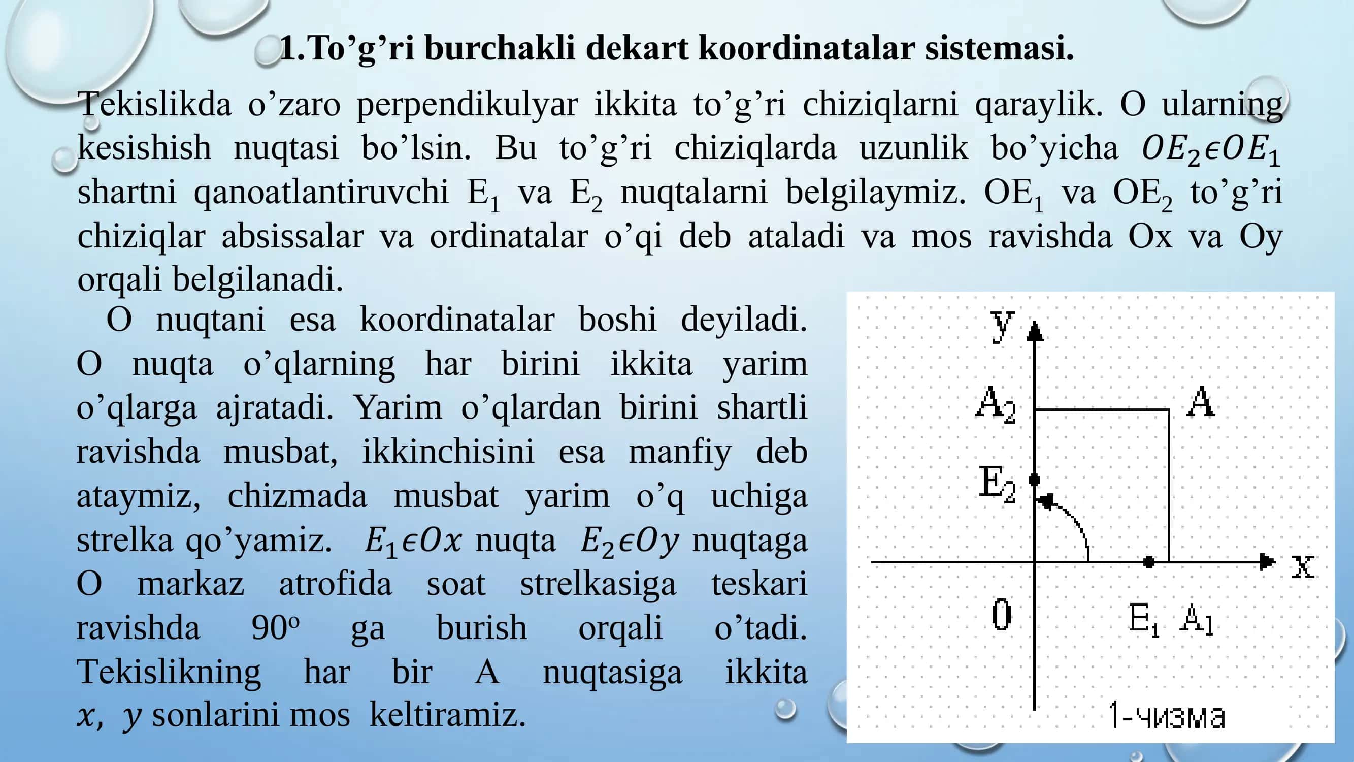 Tekislikdagi analitik geometriyaning sodda masalalari 3