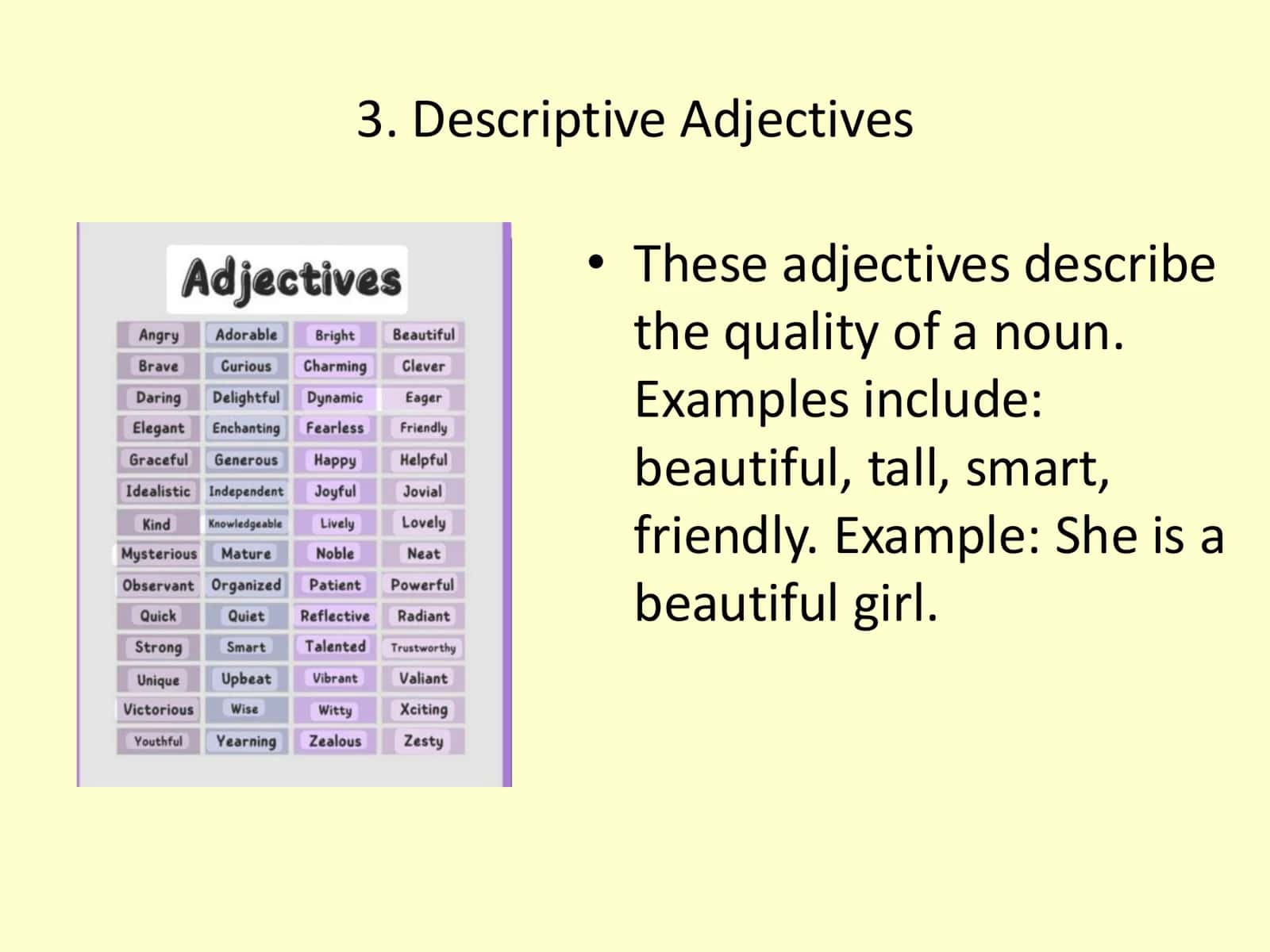 Adjectives Types 3