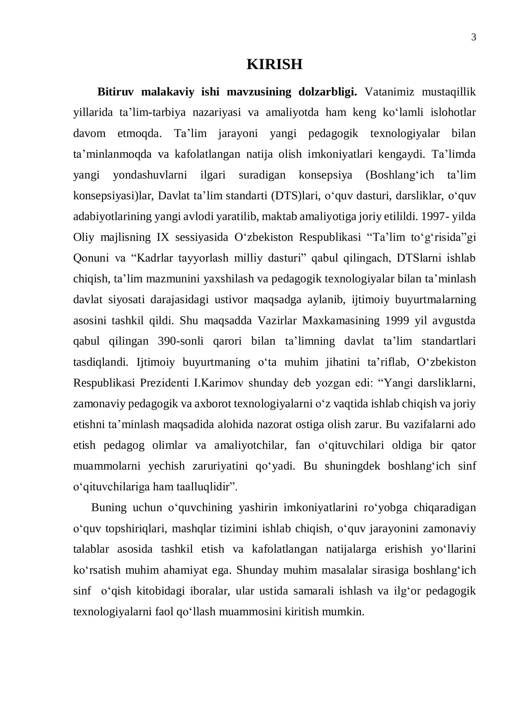 Bitiruv malakaviy ishi mavzusining dolzarbligi 3