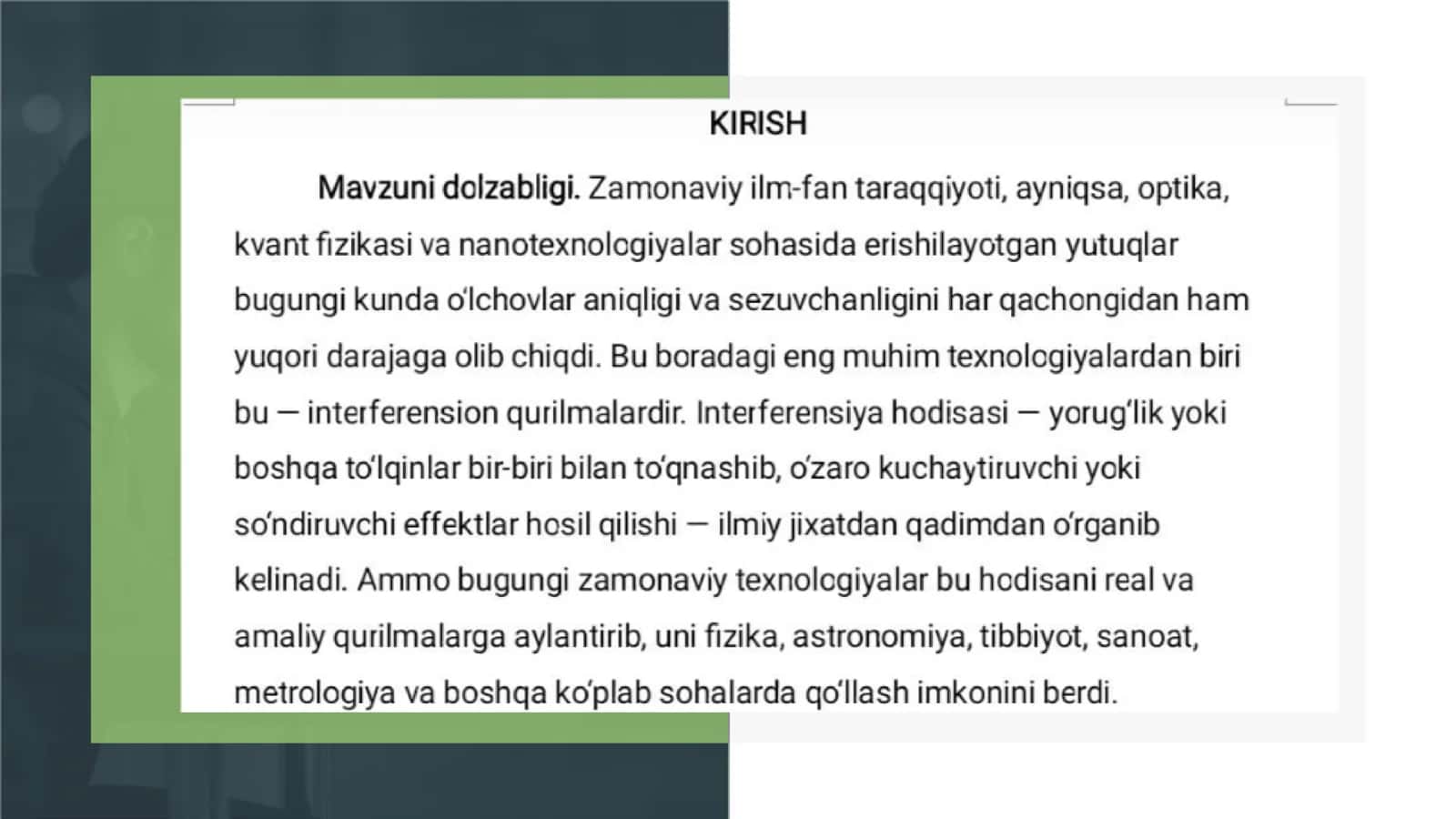 Zamonaviy interferension qurilmalar 3