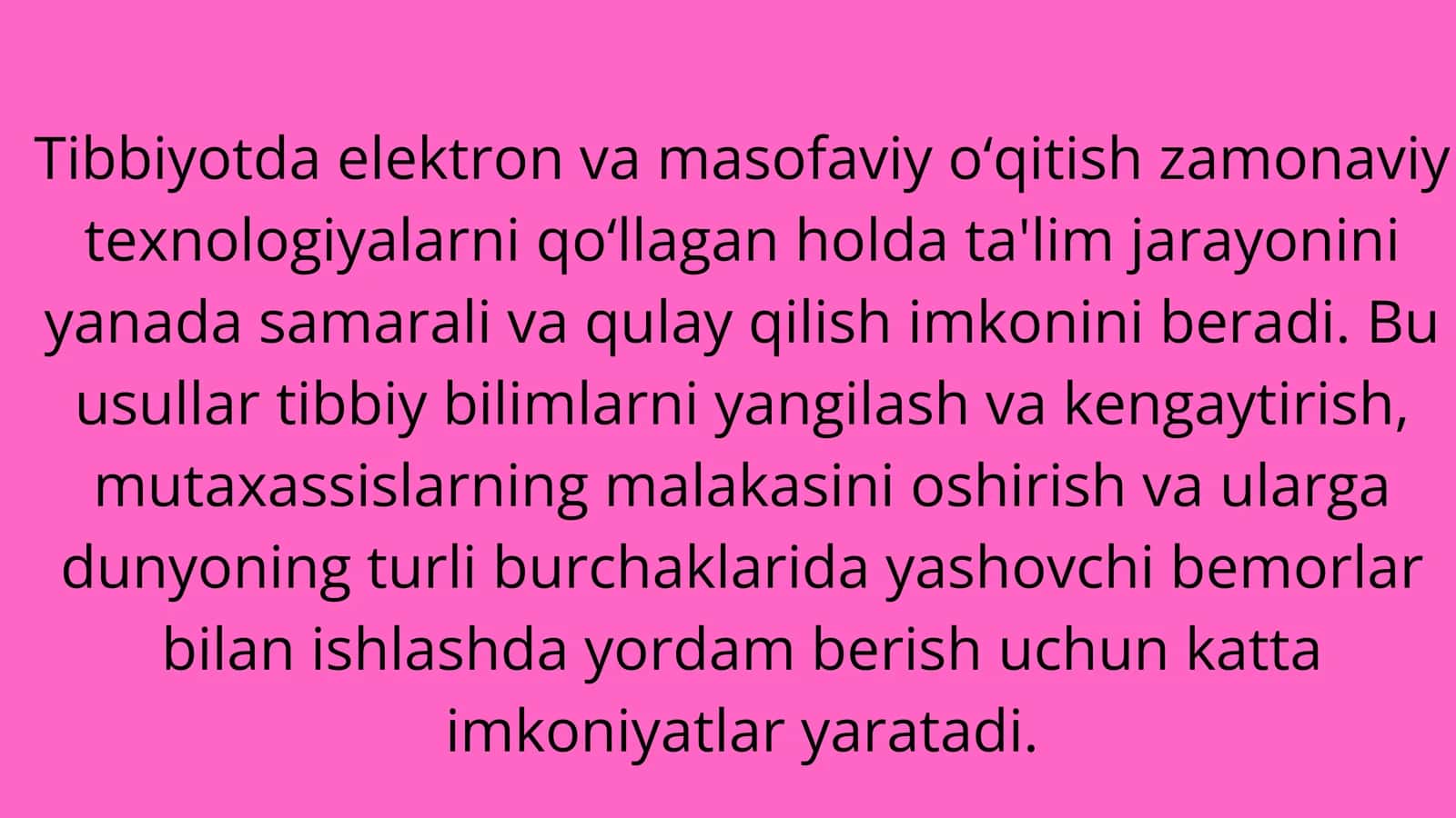 Tibbiyotda elektron va masofaviy o‘qitish 3