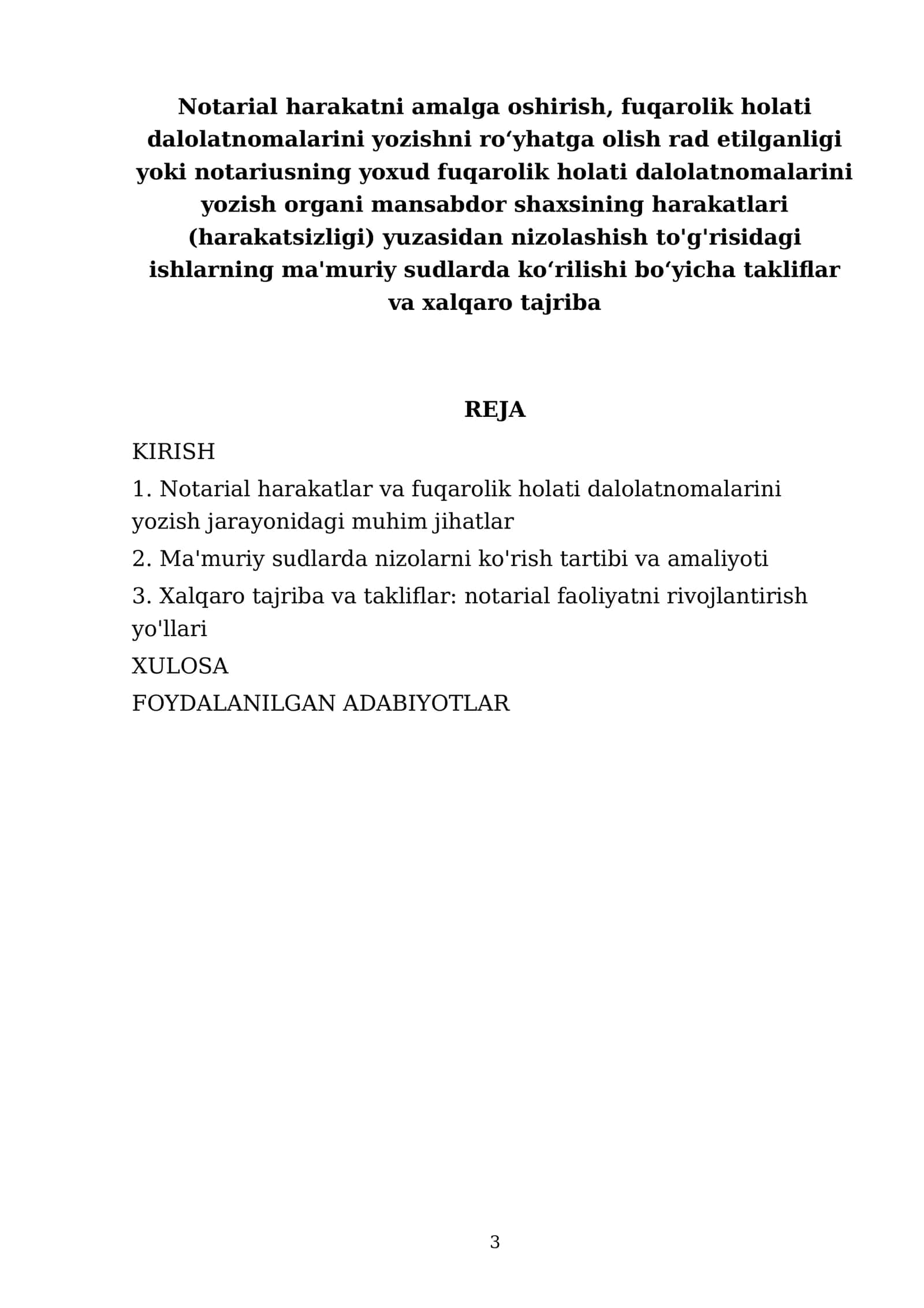 Notarial harakatlar va fuqarolik holati dalolatnomalarini yozish 3