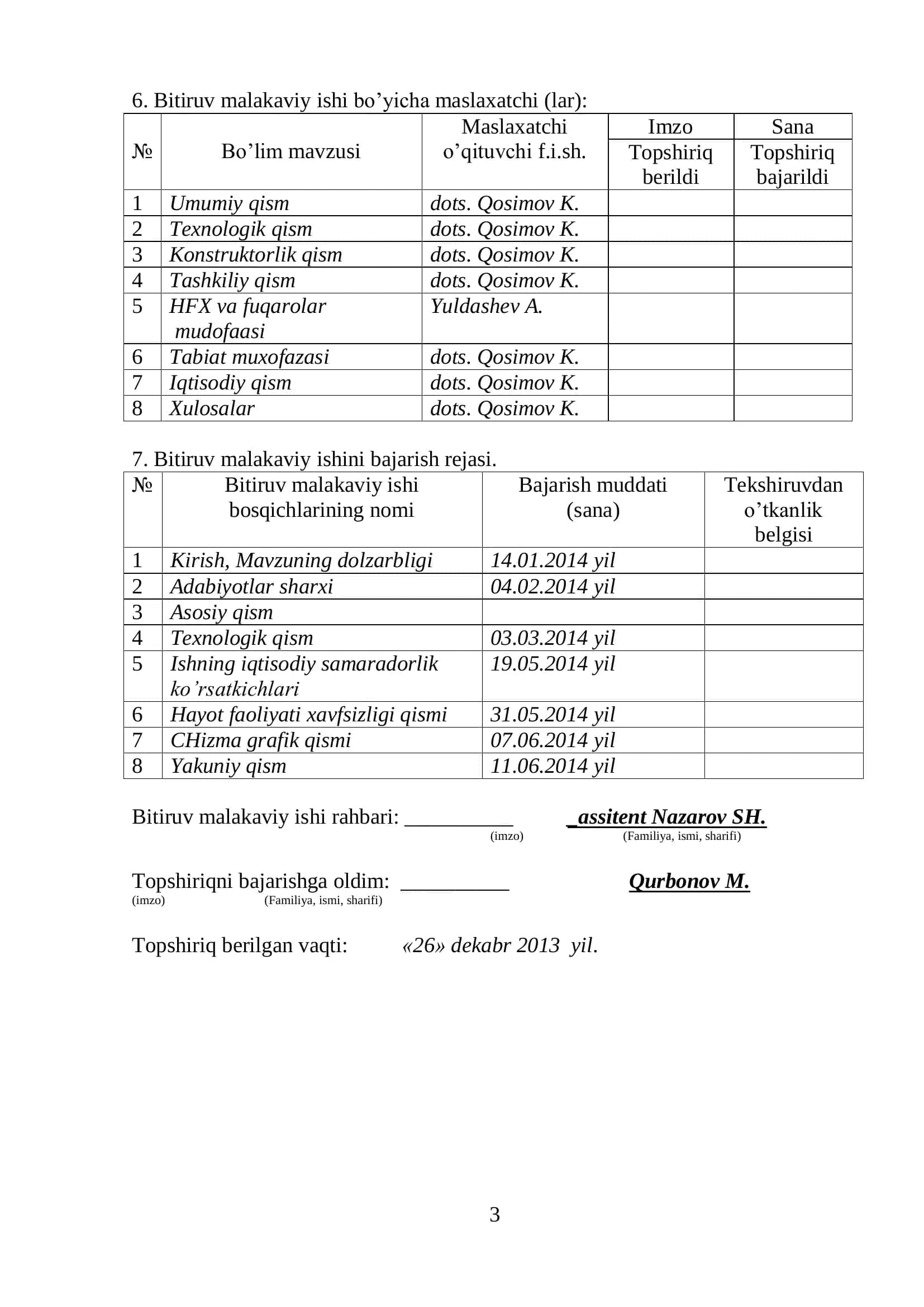 Mavzu: «Moy nasosi detallarini qayta tiklash texnologiyasi» 3