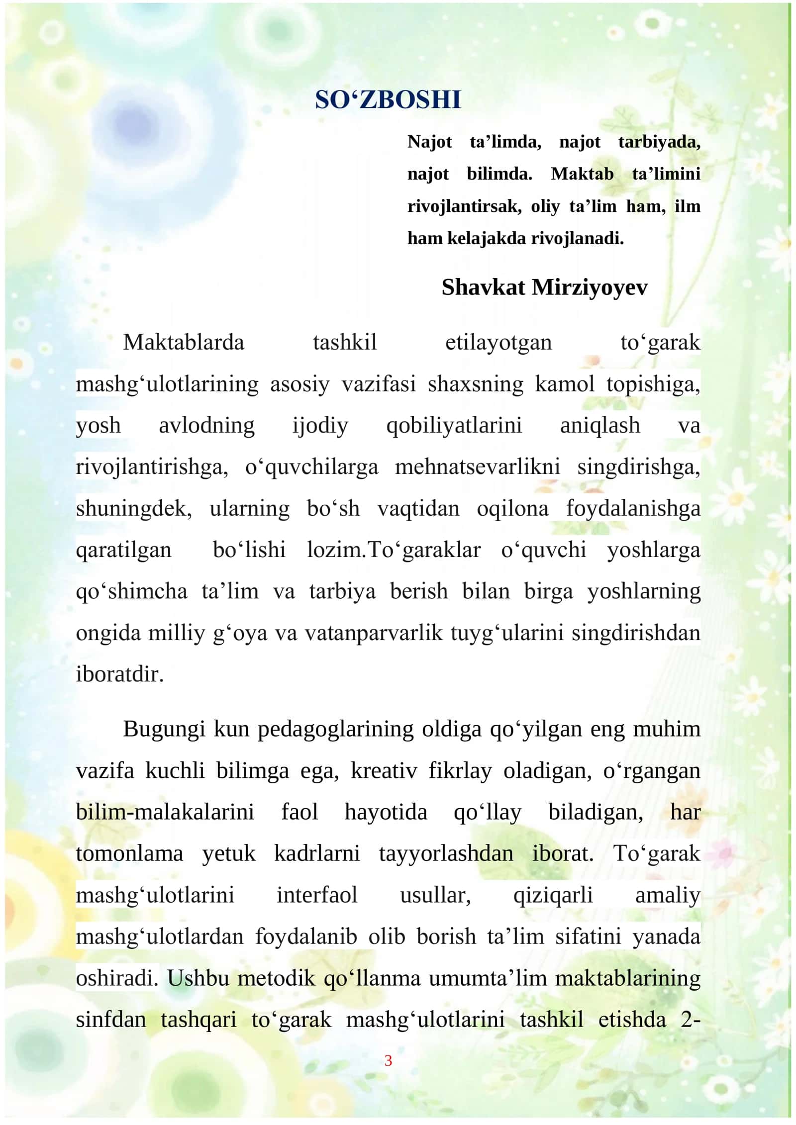 2-sinf Ona tili va o'qish savodxonligi fanidan mashq daftari 3