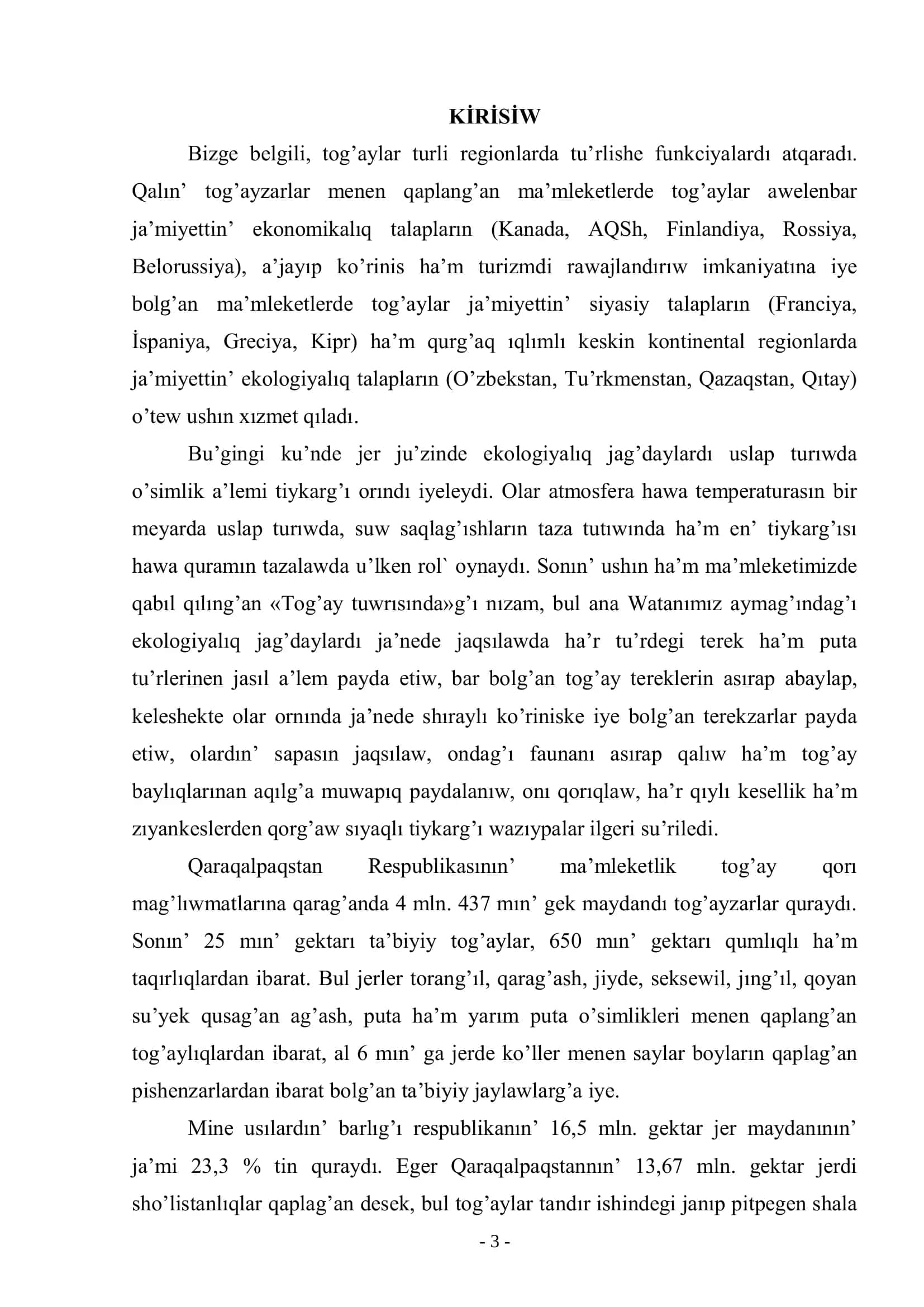 KO'RKEM TEREK VA PUTA EGISLIKLERIN RAWAJLANDIRIW USILLARI 3