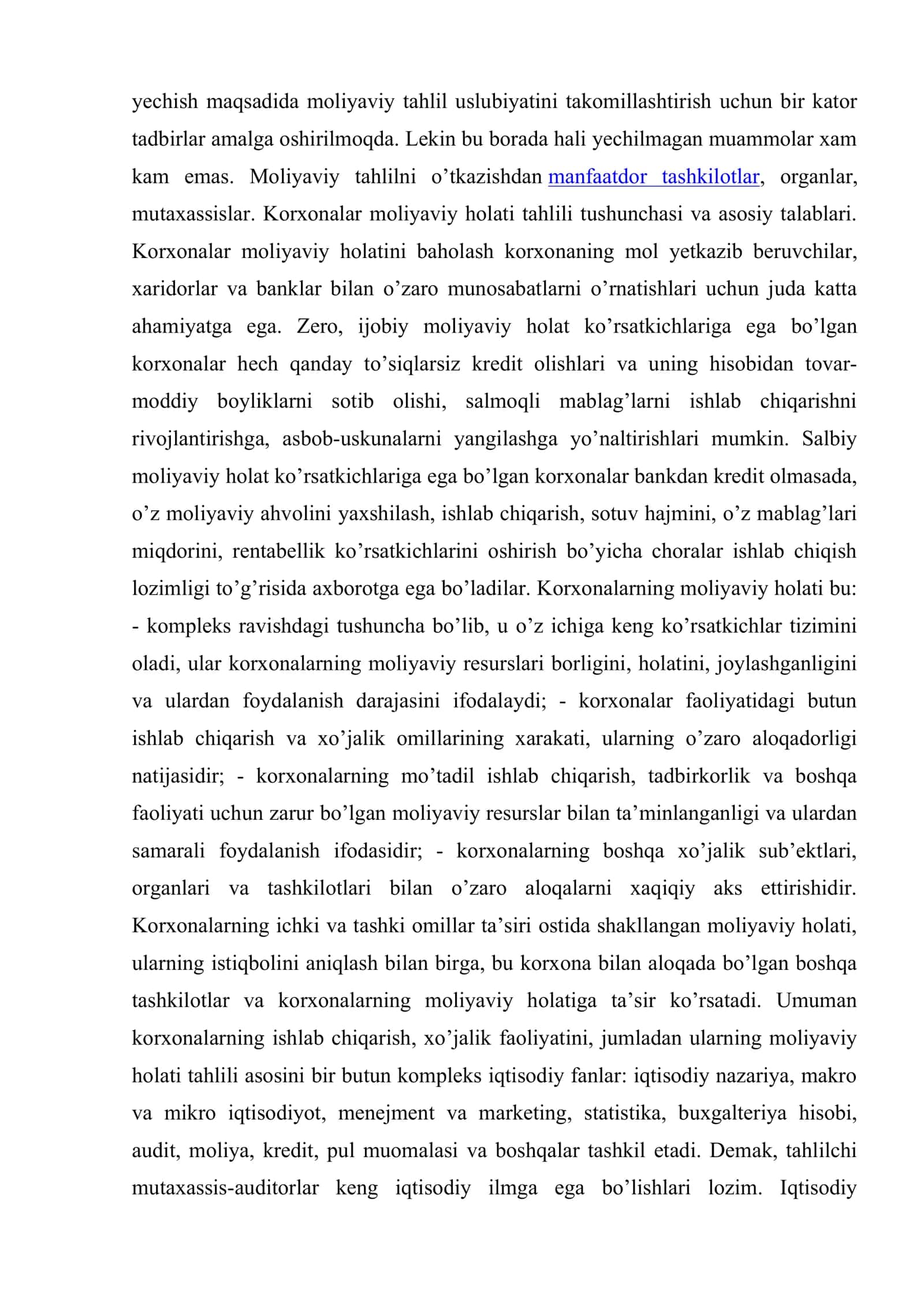 Korxonada moliyaviy natijalar va rentabillik tahlili 3