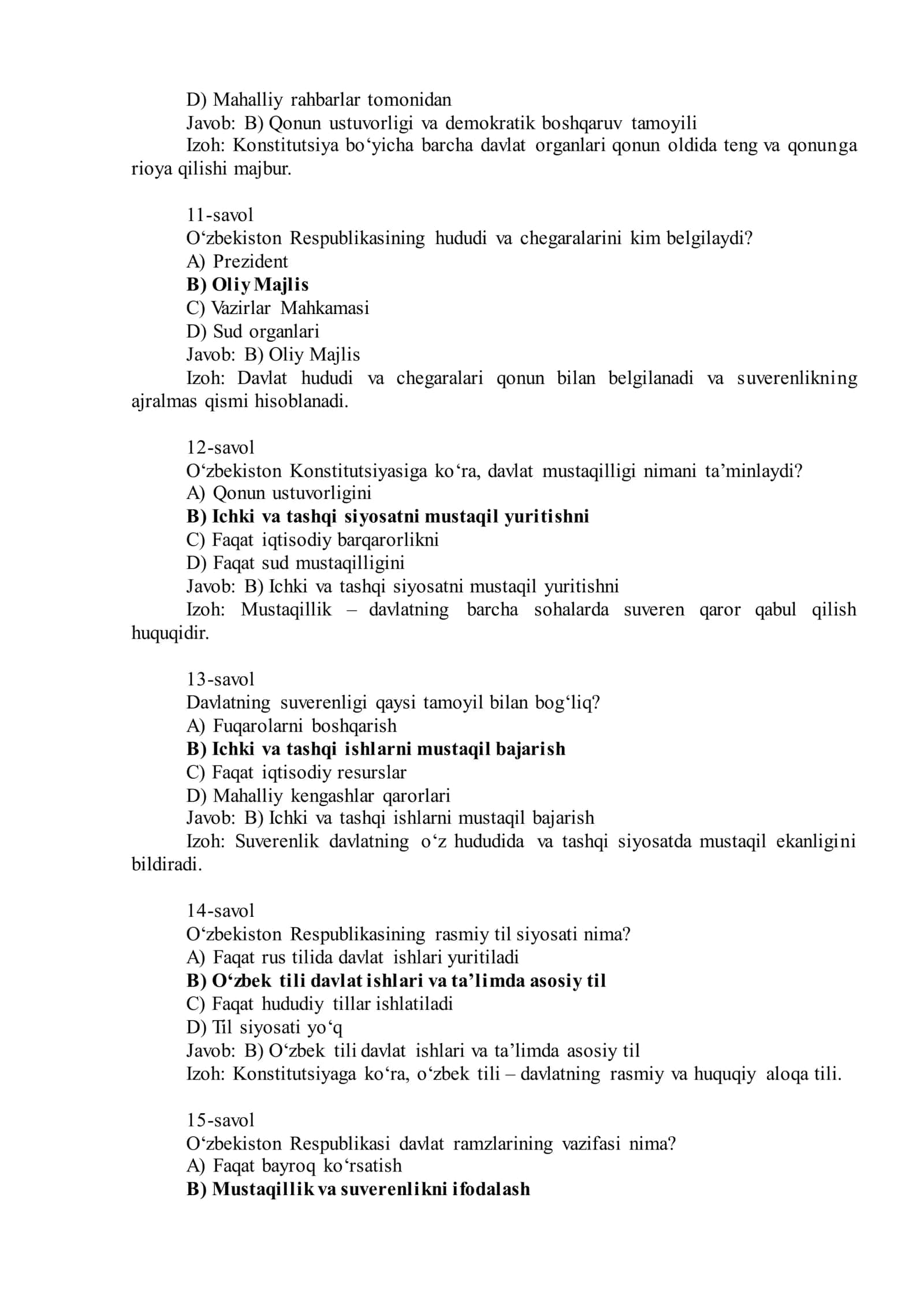 Maktab maslahatchisi uchun test va suhbat savollari (Izohli javoblar bilan) – 2026 3