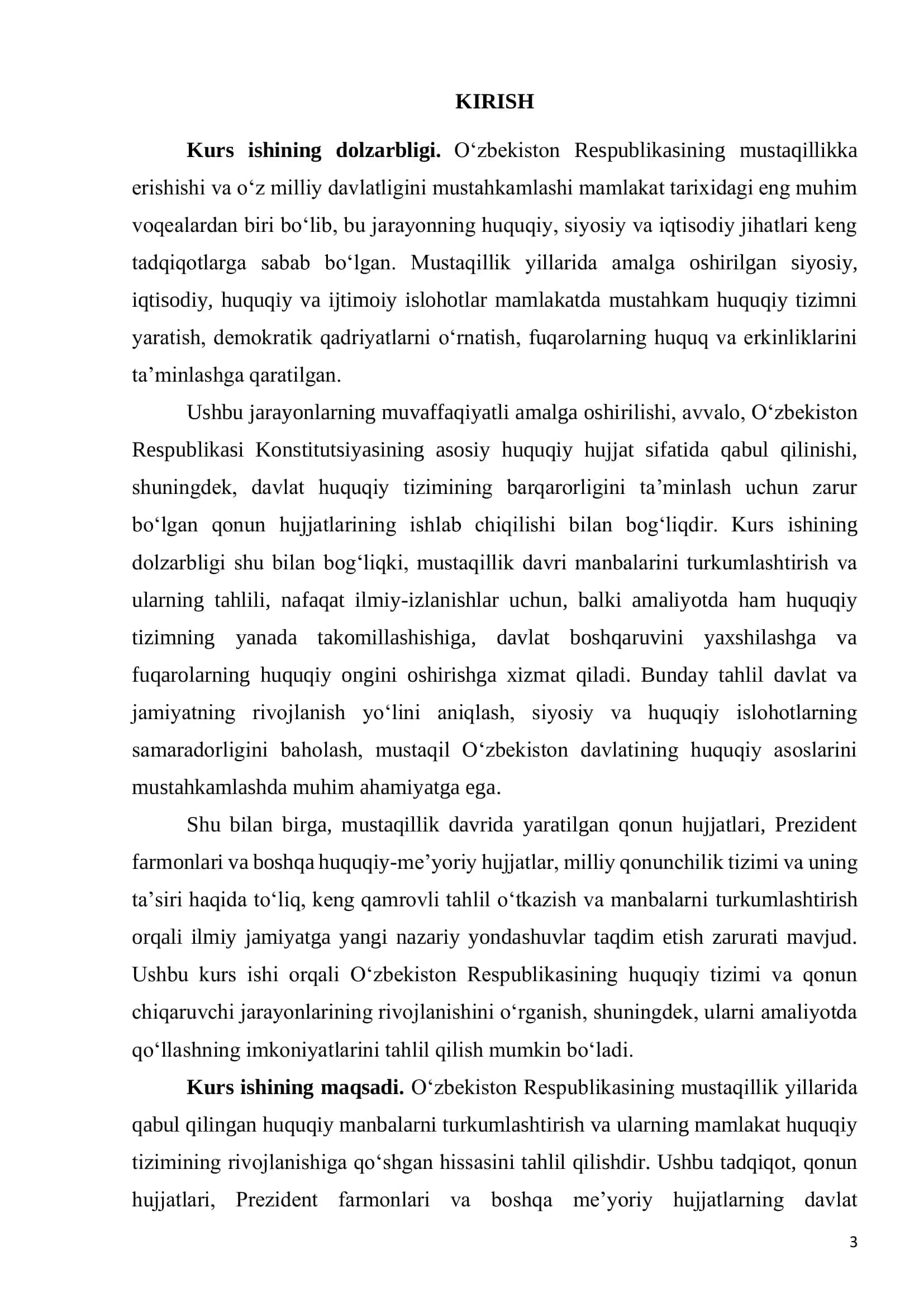 Oʻzbekiston Respublikasi mustaqillik yillariga oid manbalarni turkumlashtirish muammolari. 3