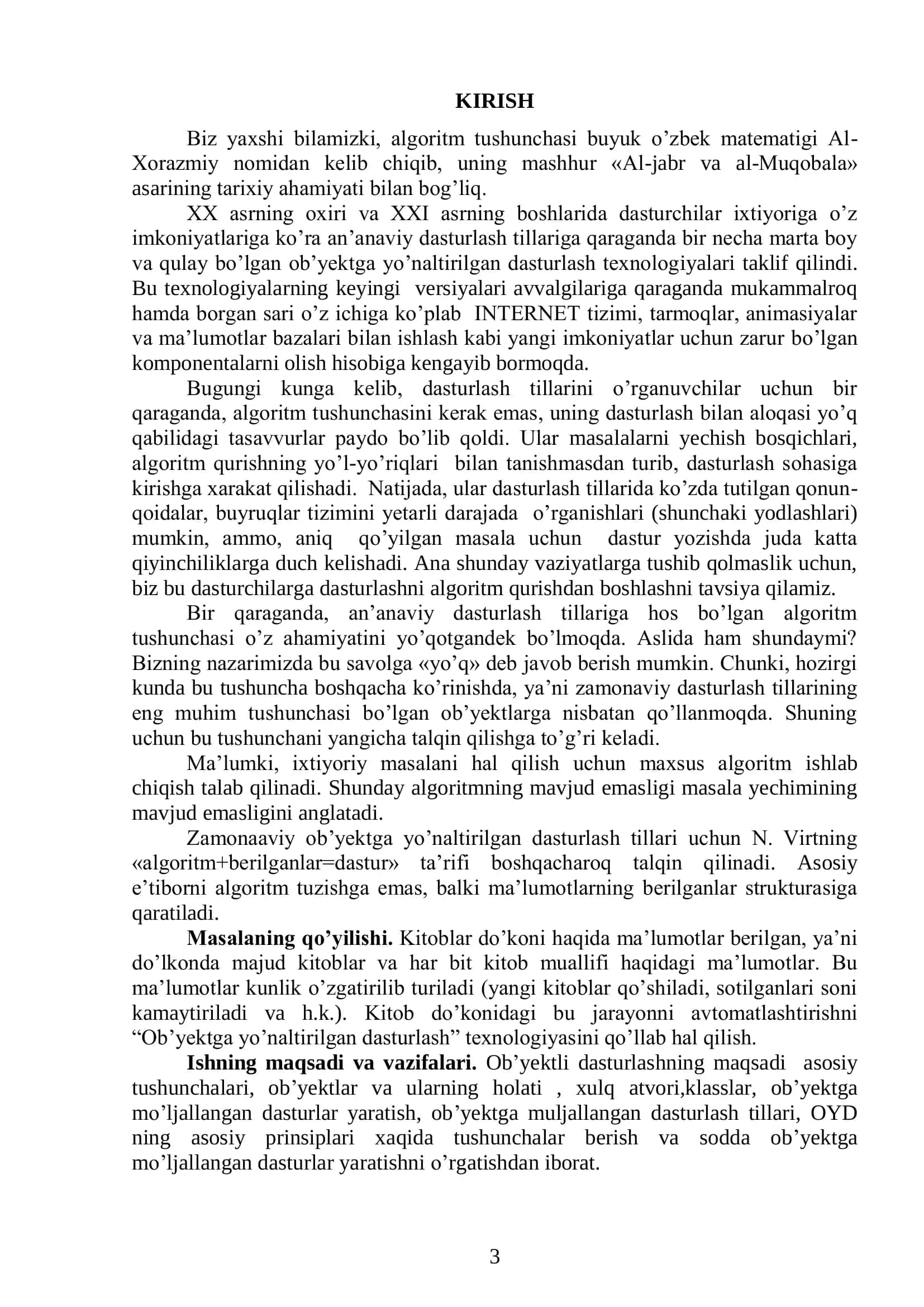 Mаvzu: Оb’yеktgа yo’nаltirilgаn dаsturlаsh 3