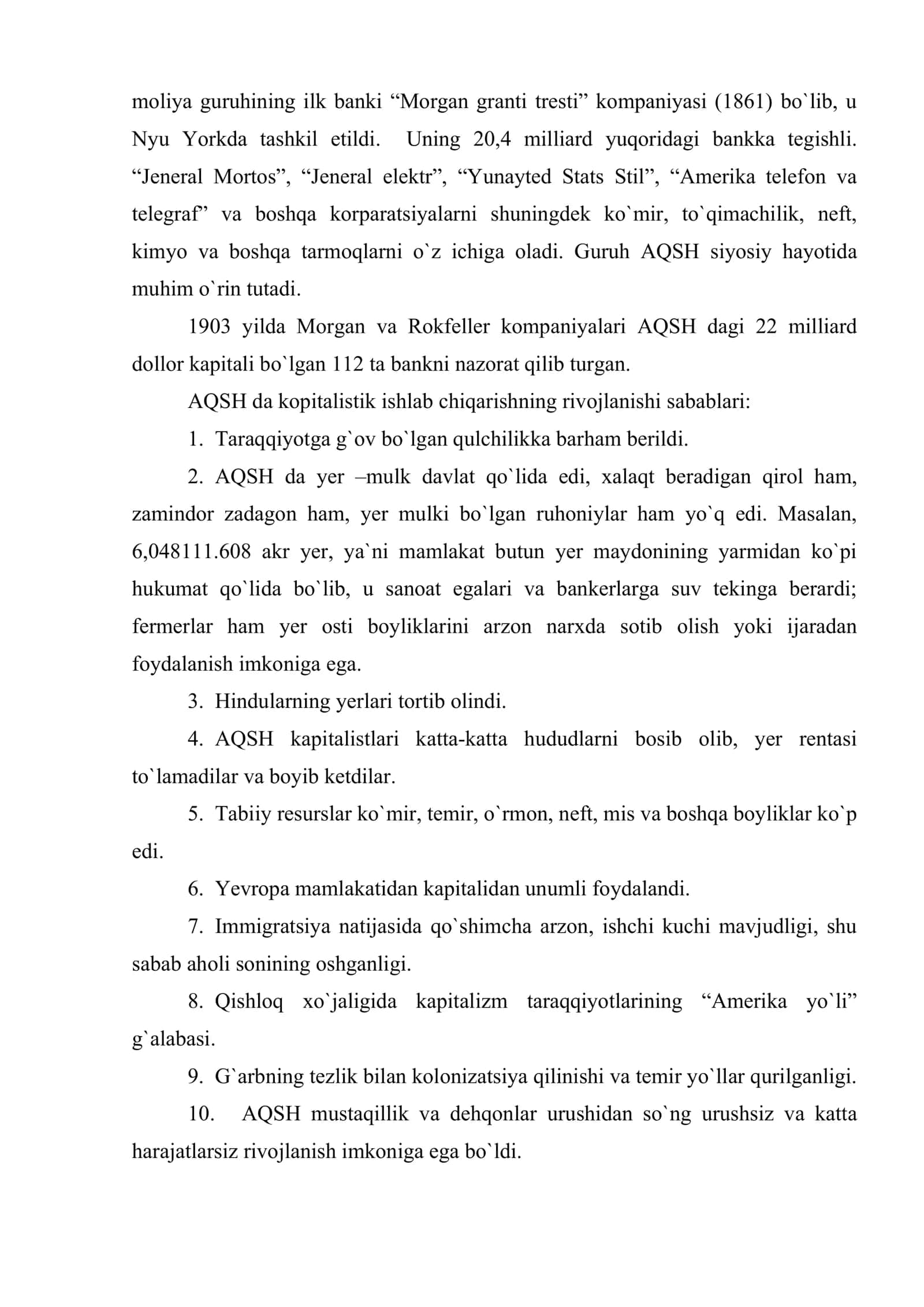 XIX asr oxiri XX asr boshlarida AQSH 3