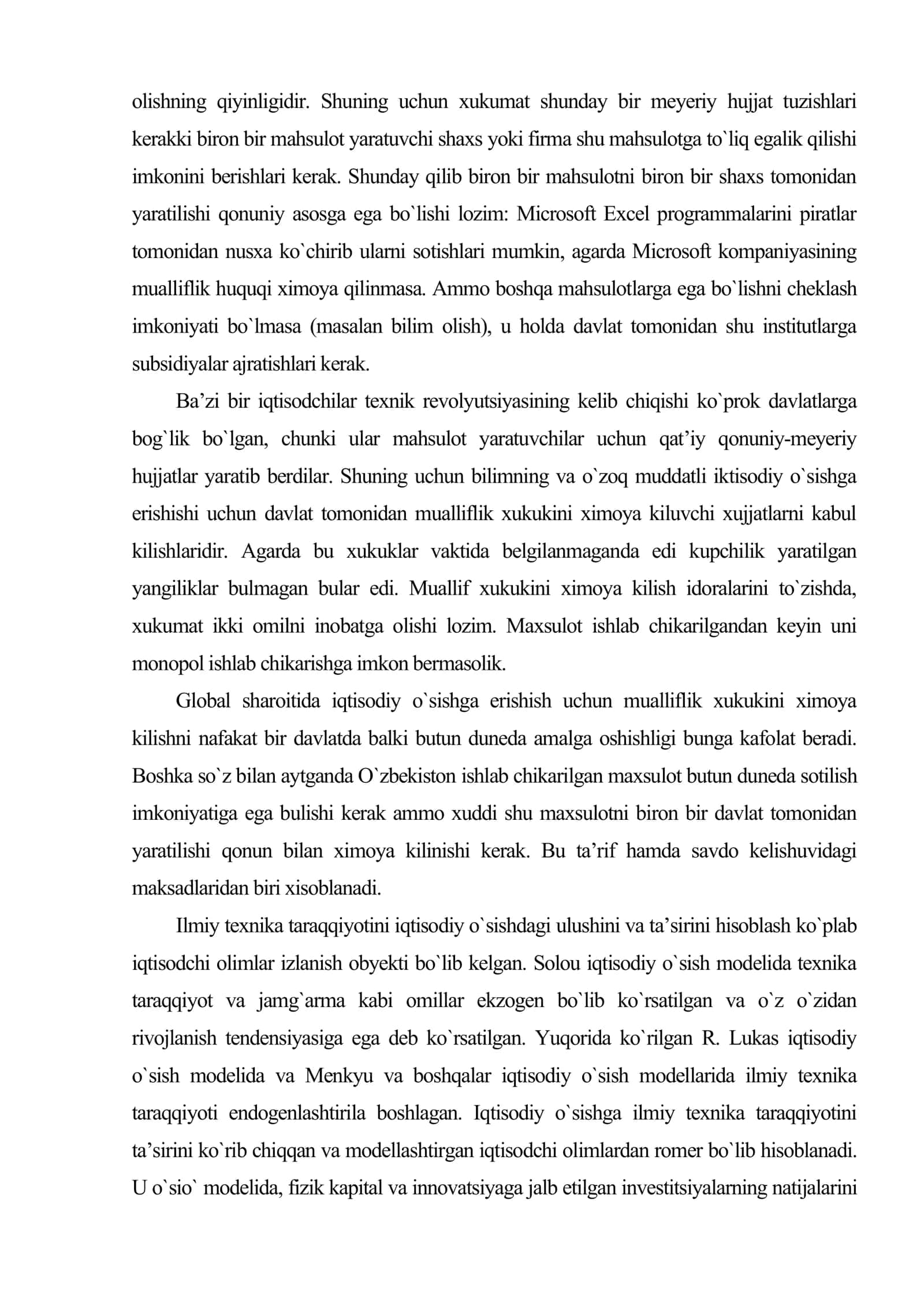 Innovatsiya va iqtisodiy o`sish 3
