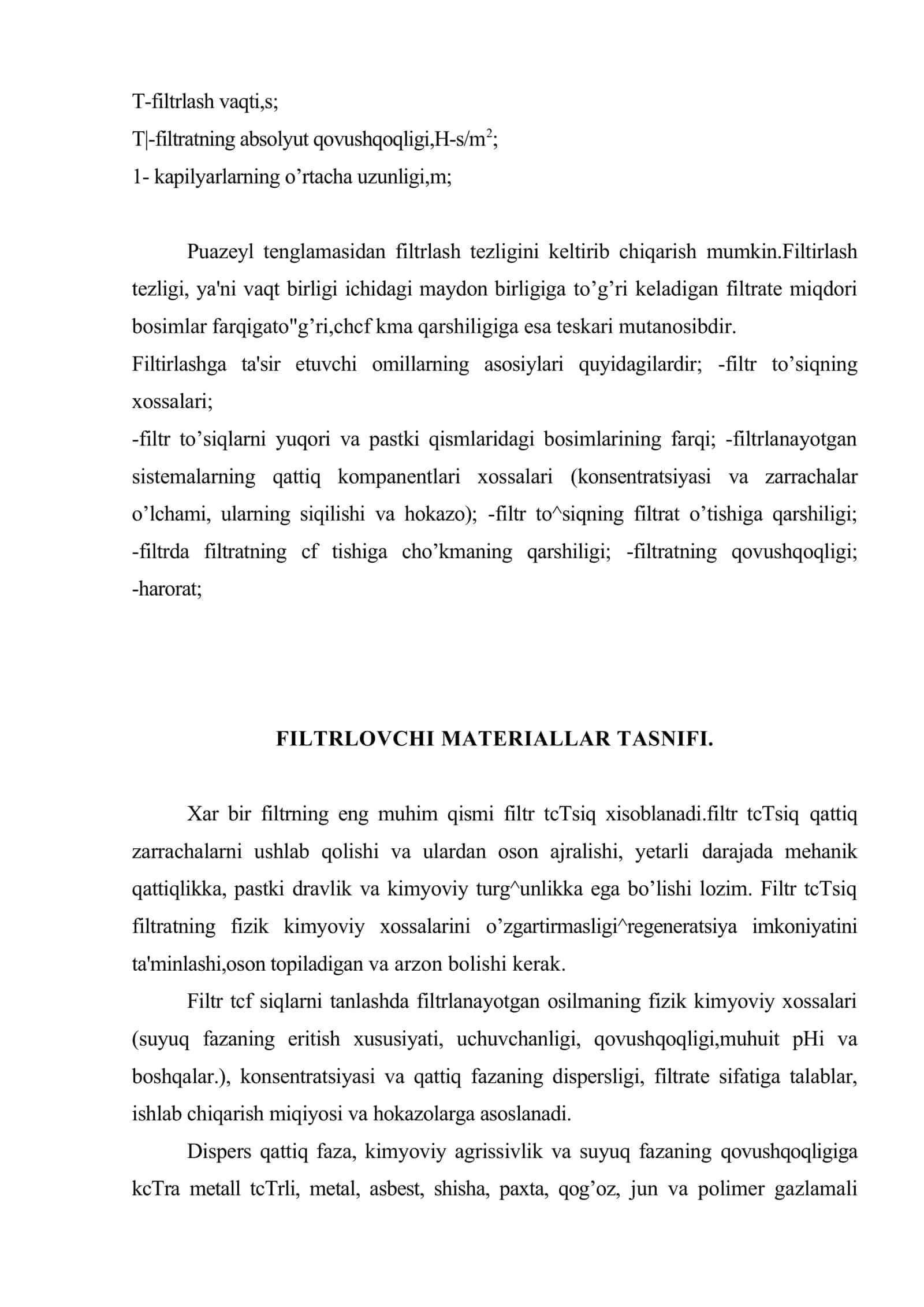 Filtrlashninazariy asoslari.filtr materiallarni tasnifi 3