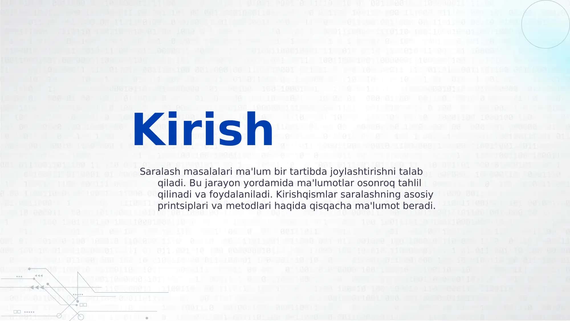 Saralash masalalari 3