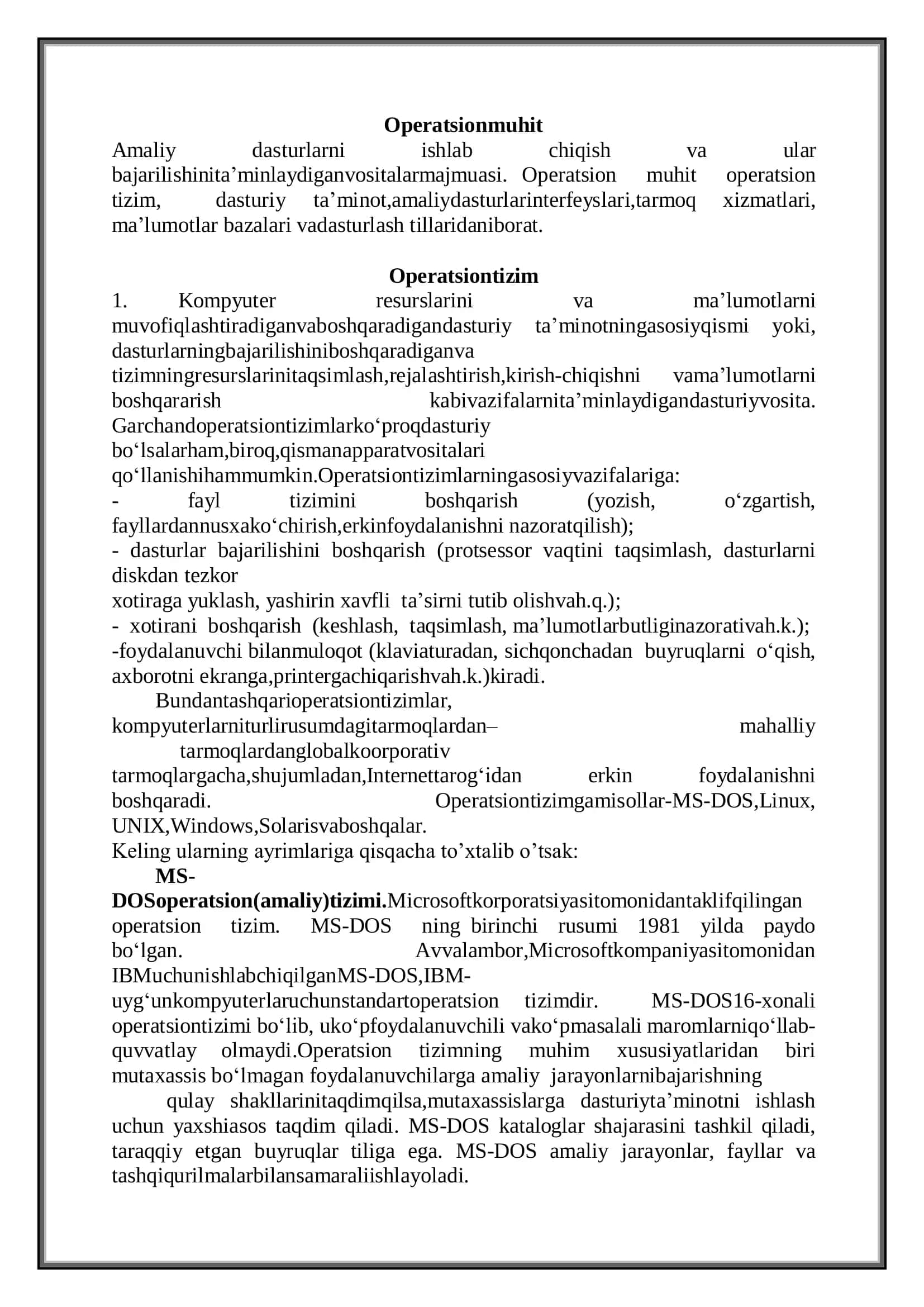 Operatsion tizimlar va ularning turlari 3