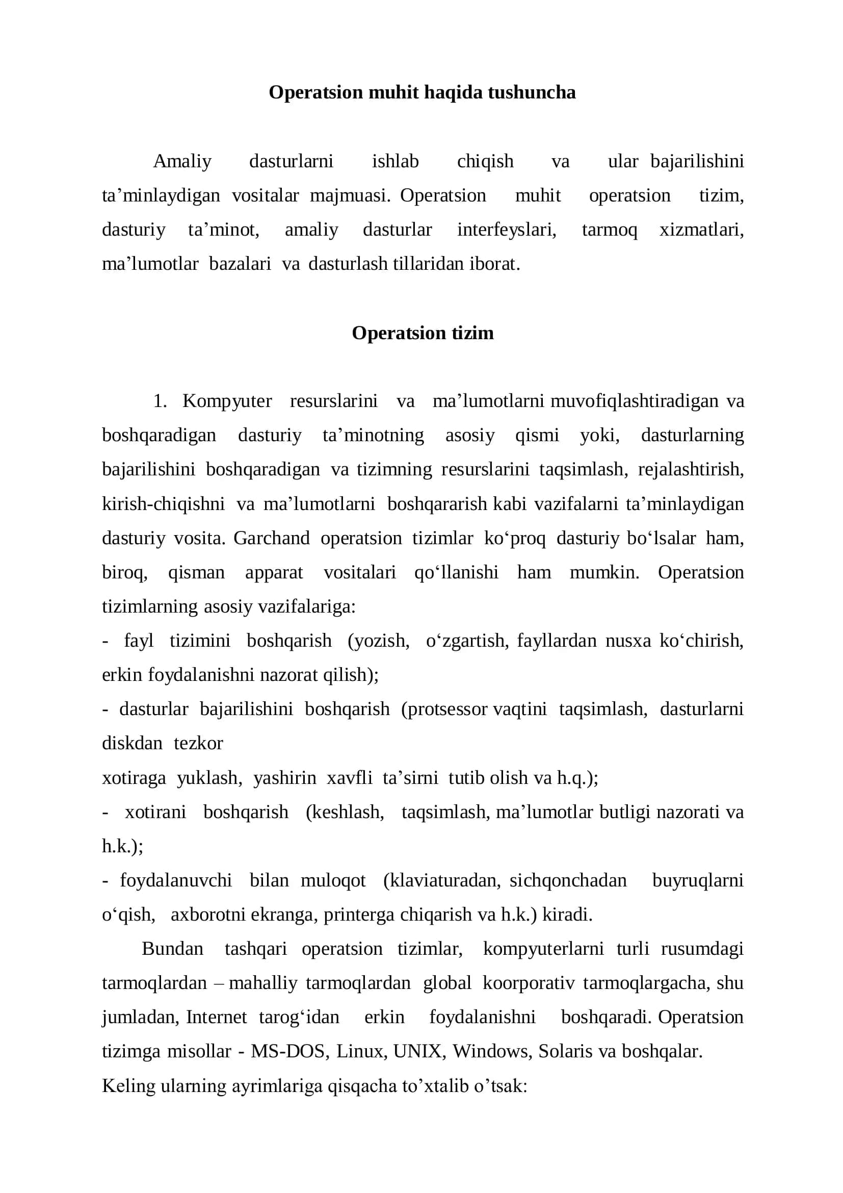 Operatsion tizimlar va ularning turlari 3