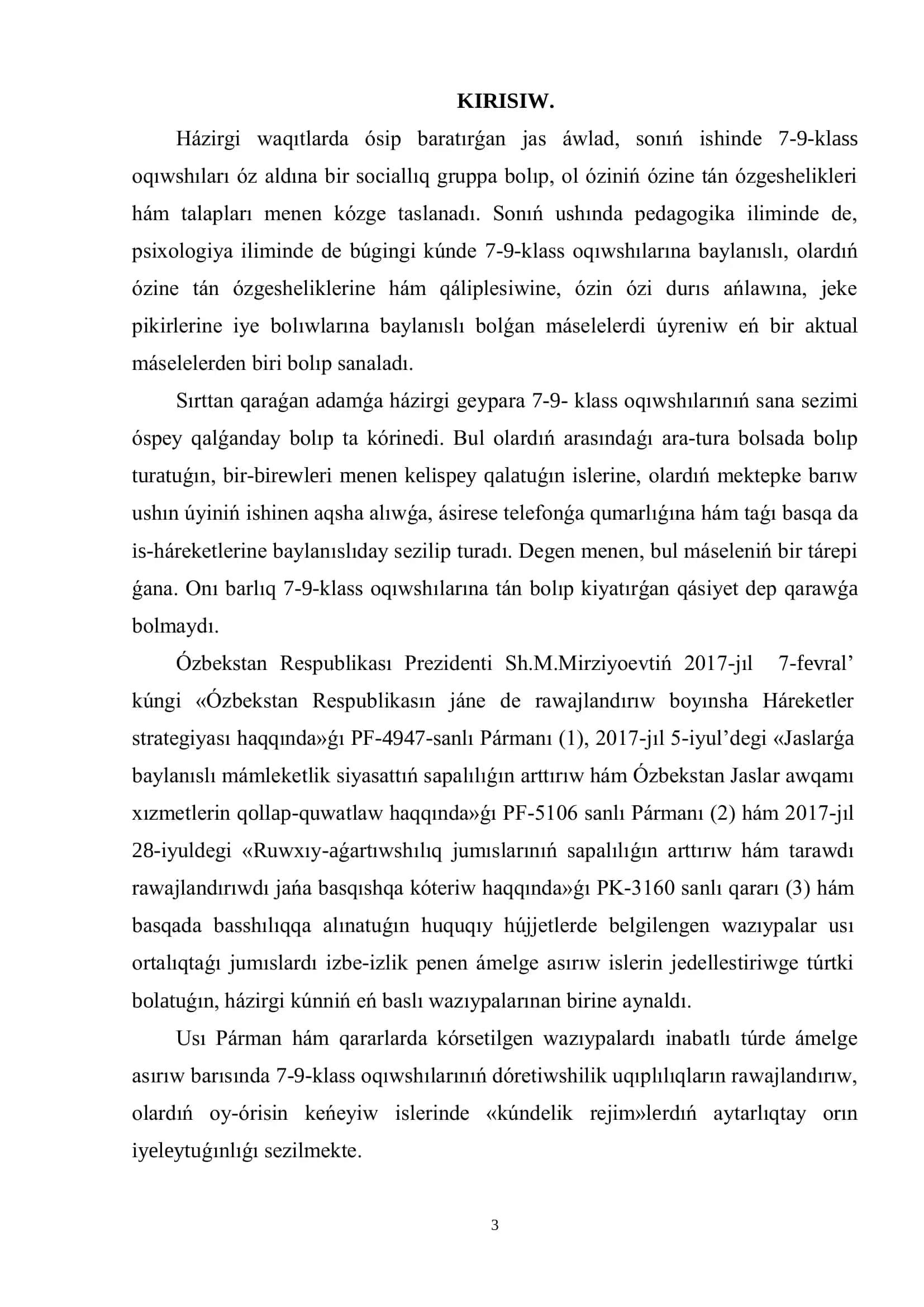 Pedagogika hám psixologiya kúnlige ádetlendirilishi 3