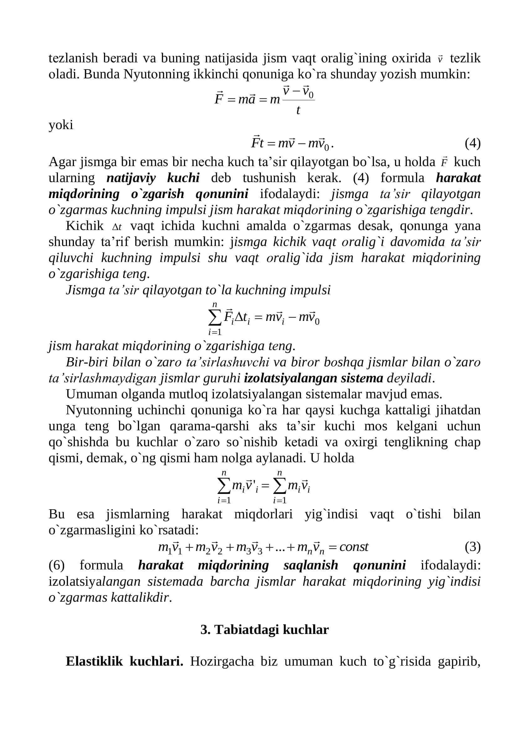 Dinamikaning asоsiy qоnunlari 3